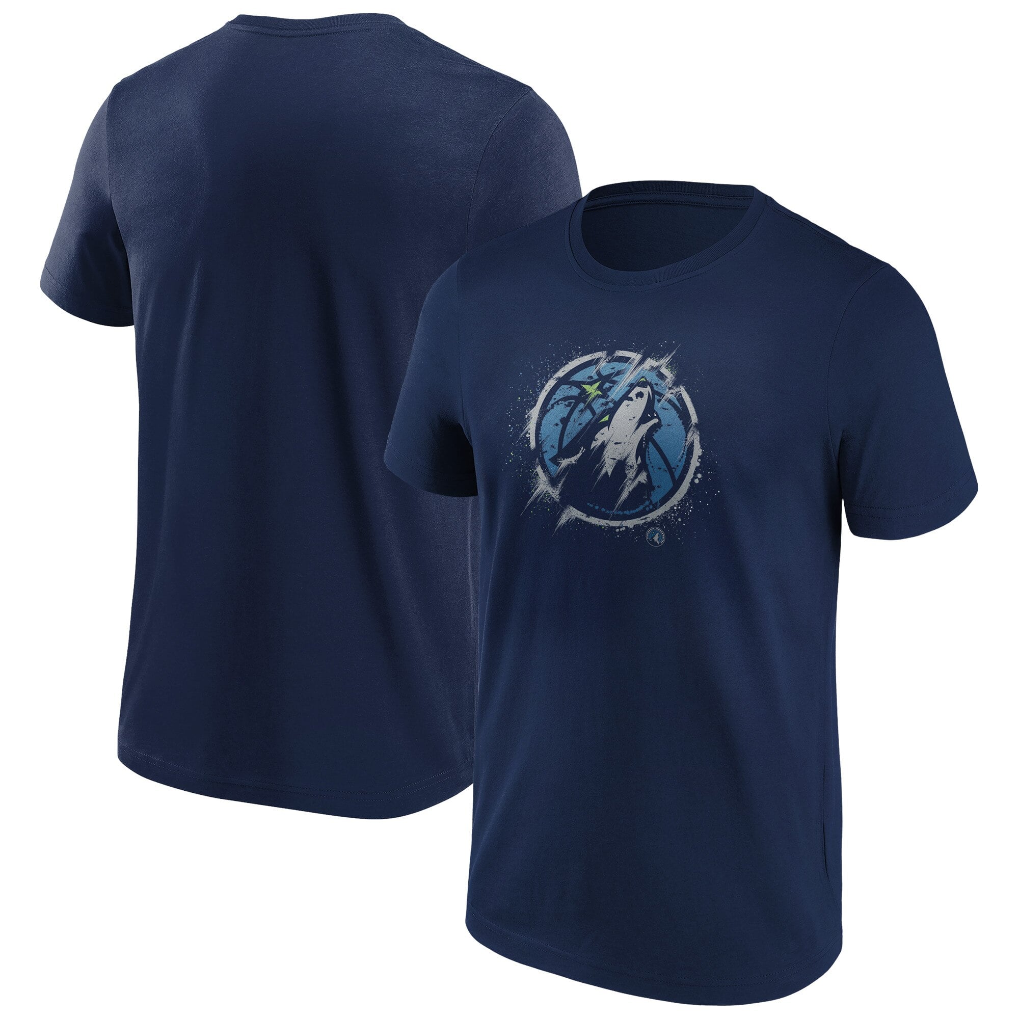Camiseta con gráfico de salpicaduras de la marca Fanatics de los Timberwolves de Minnesota para hombre