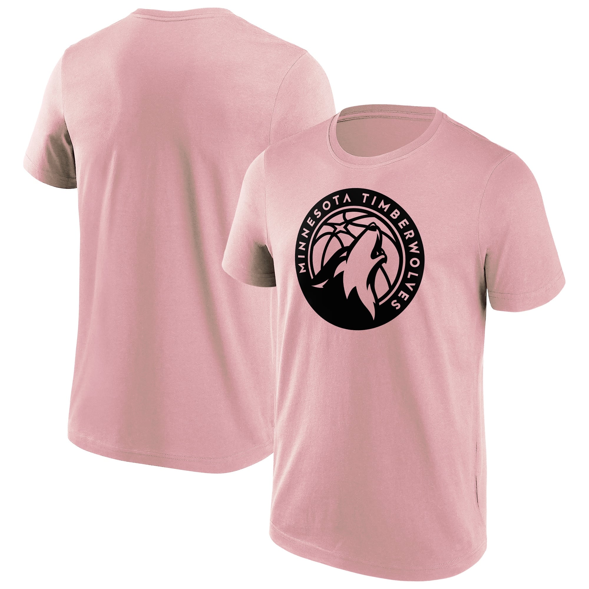 T-shirt con logo a colori alla moda con marchio Minnesota Timberwolves Fanatics - Uomo