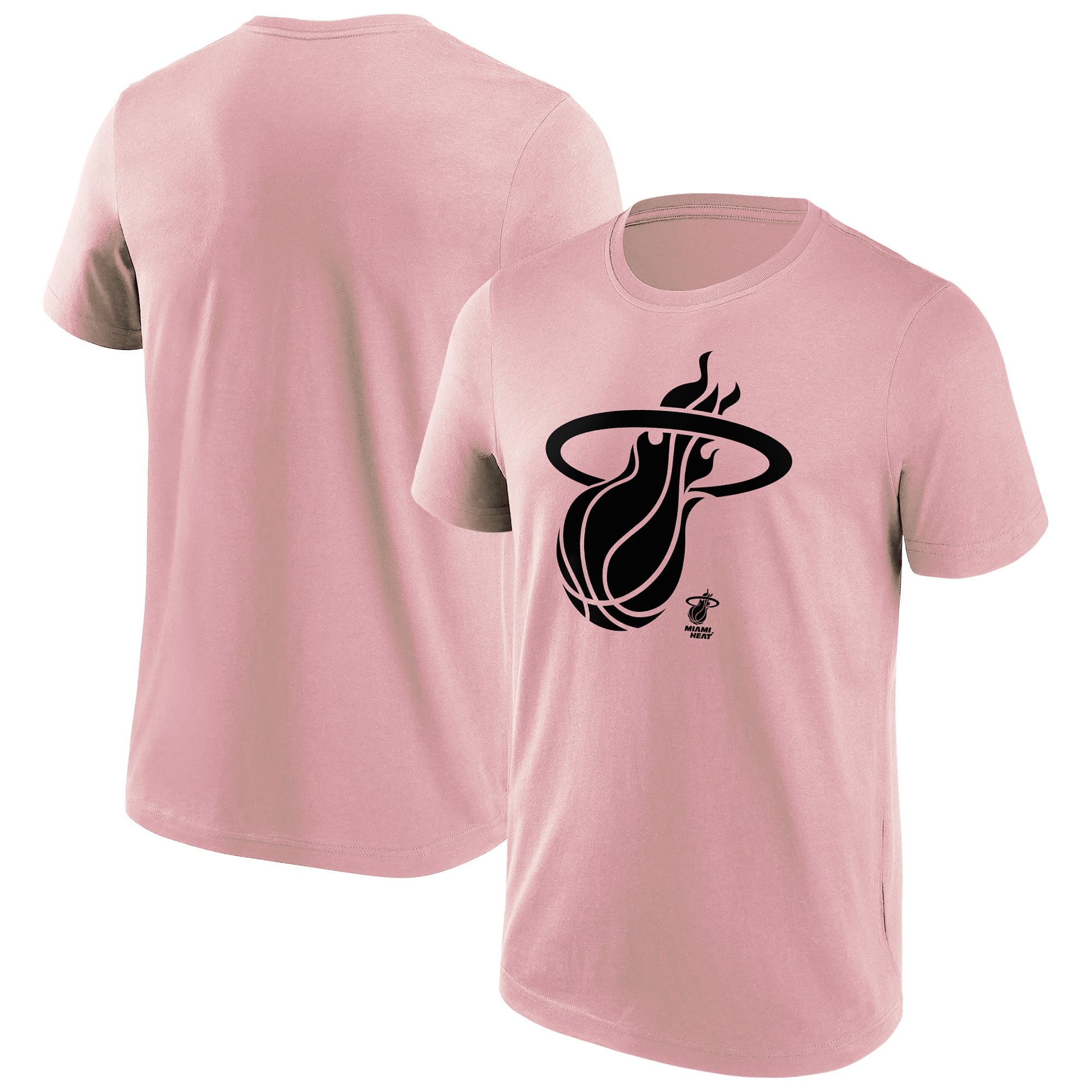 T-shirt con logo a colori alla moda con marchio Miami Heat Fanatics - Uomo