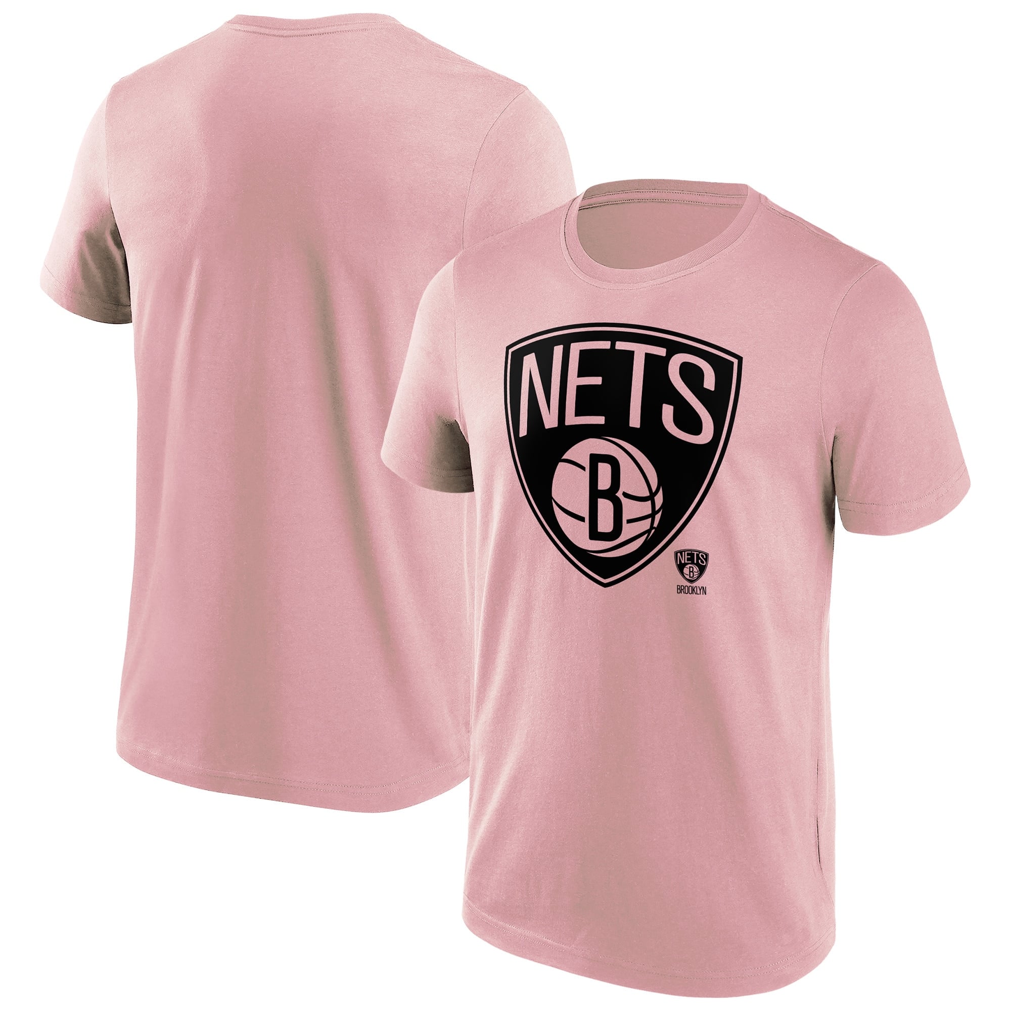 T-shirt con logo a colori alla moda con marchio Brooklyn Nets Fanatics - Uomo