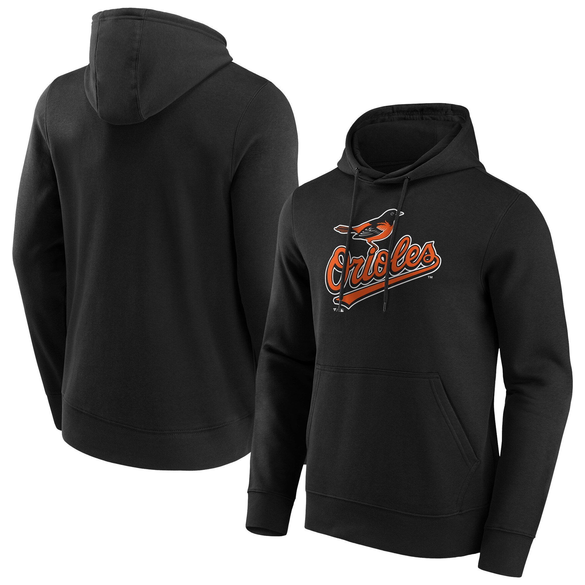 Felpa con cappuccio grafica con logo iconico a colori primari dei Baltimore Orioles - Uomo