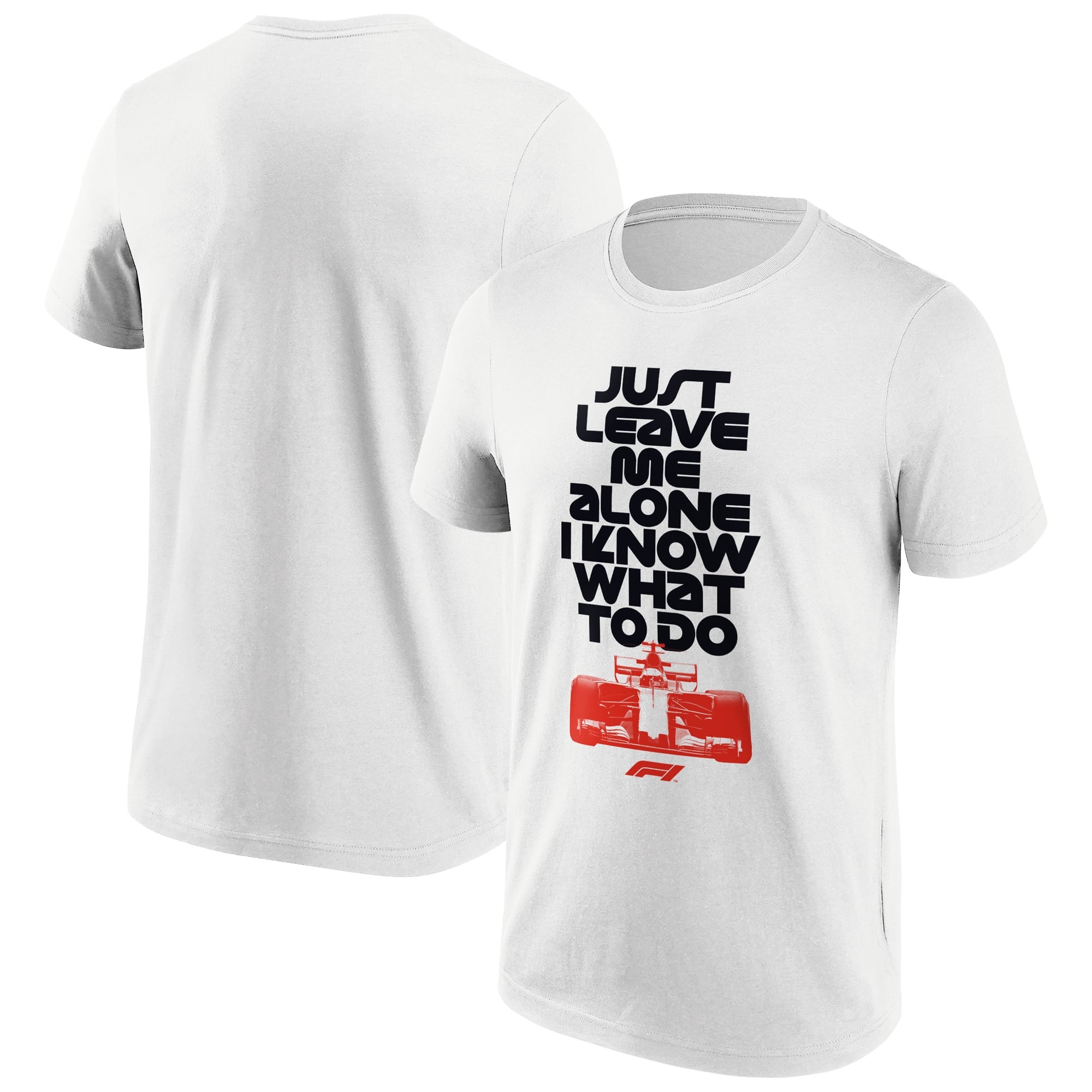 Formel 1 Lass mich in Ruhe Grafik T-Shirt - Weiß