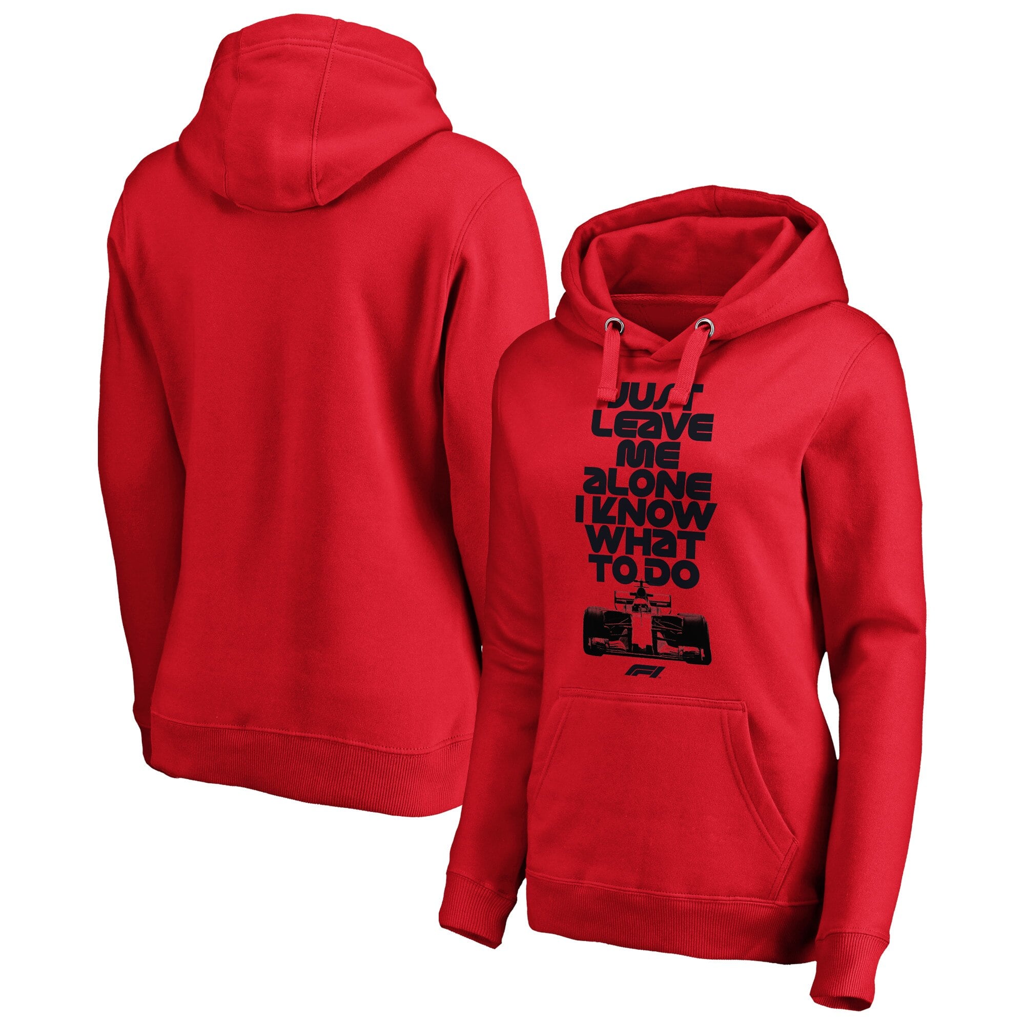 Formel 1 „Just Leave Me Alone"-Grafik-Hoodie – Rot – Damen