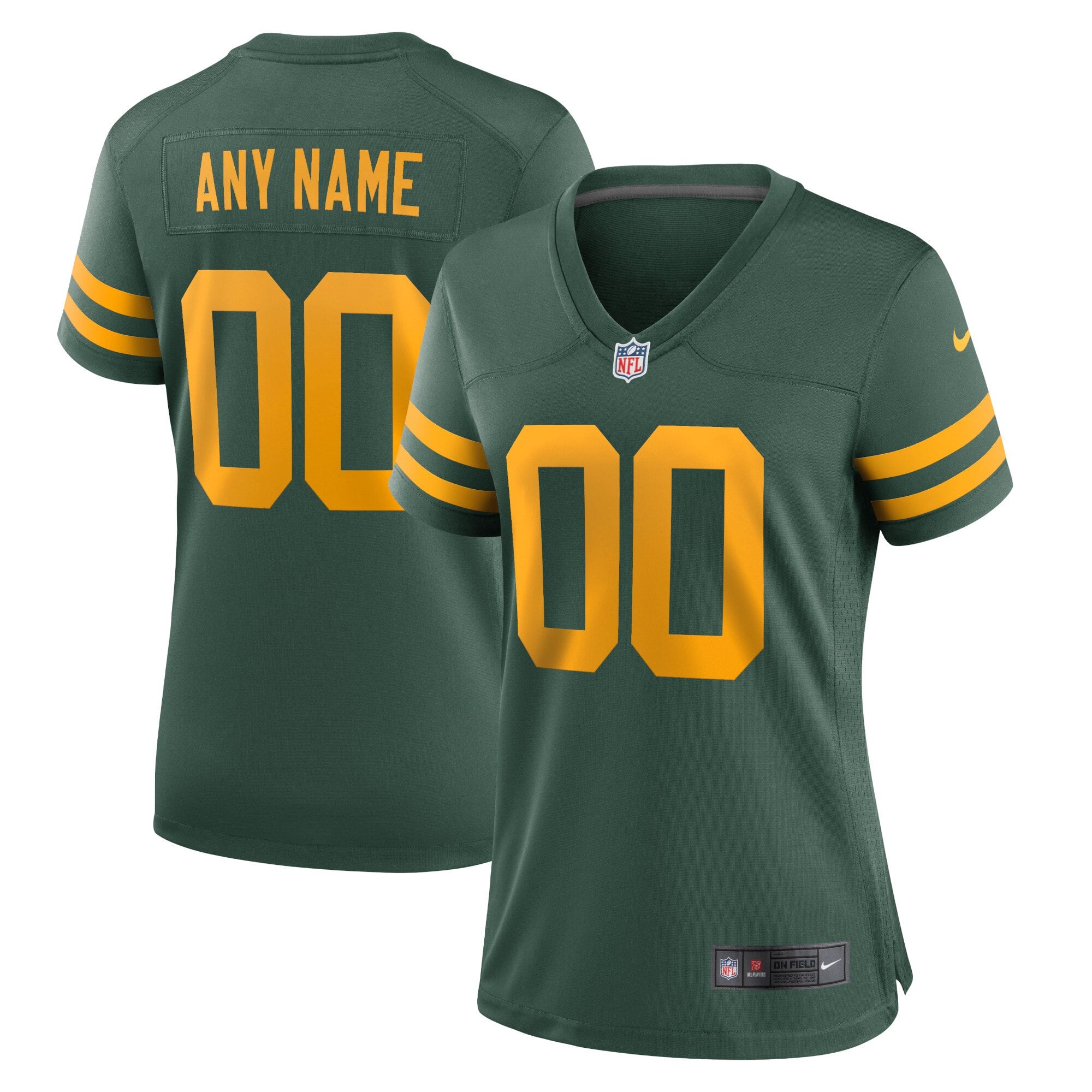 Green Bay Packers Nike Alternare Jersey - Custom - Womens