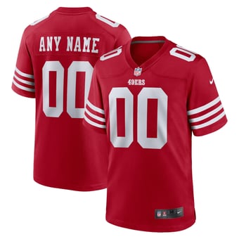 San Francisco 49ers Nike Game Home Jersey - Scarlet - Custom - Mens
