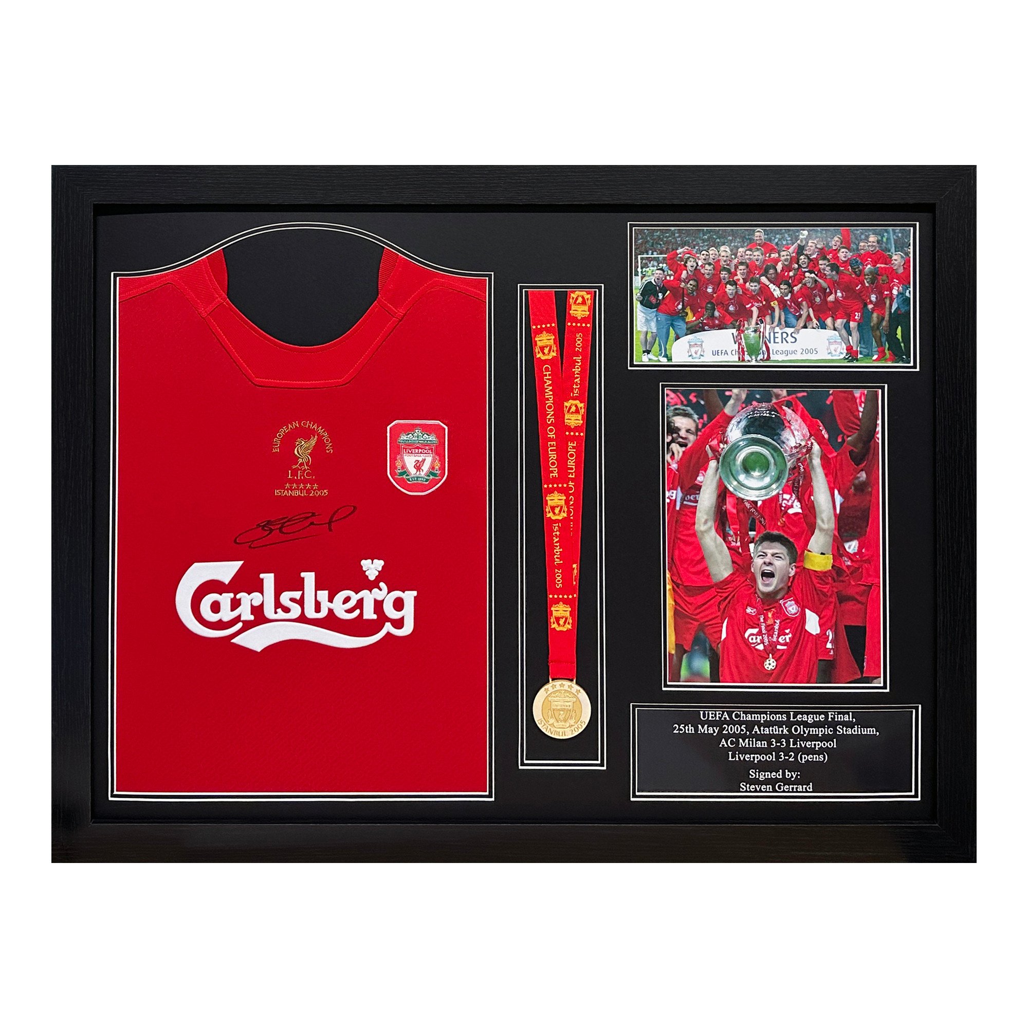 Camicia autografata da Steven Gerrard - Incorniciato