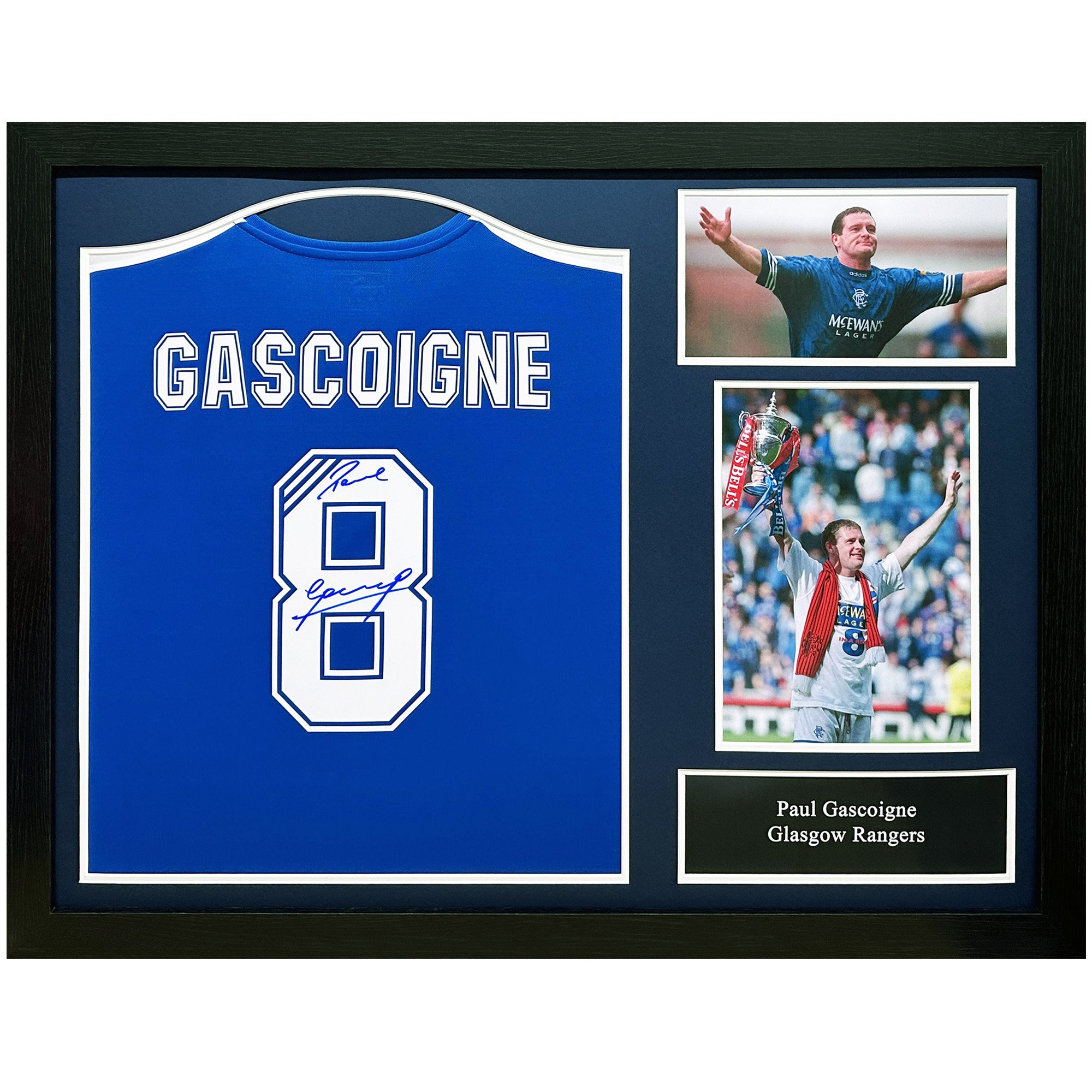 Camicia autografata da Paul Gascoigne - Incorniciato