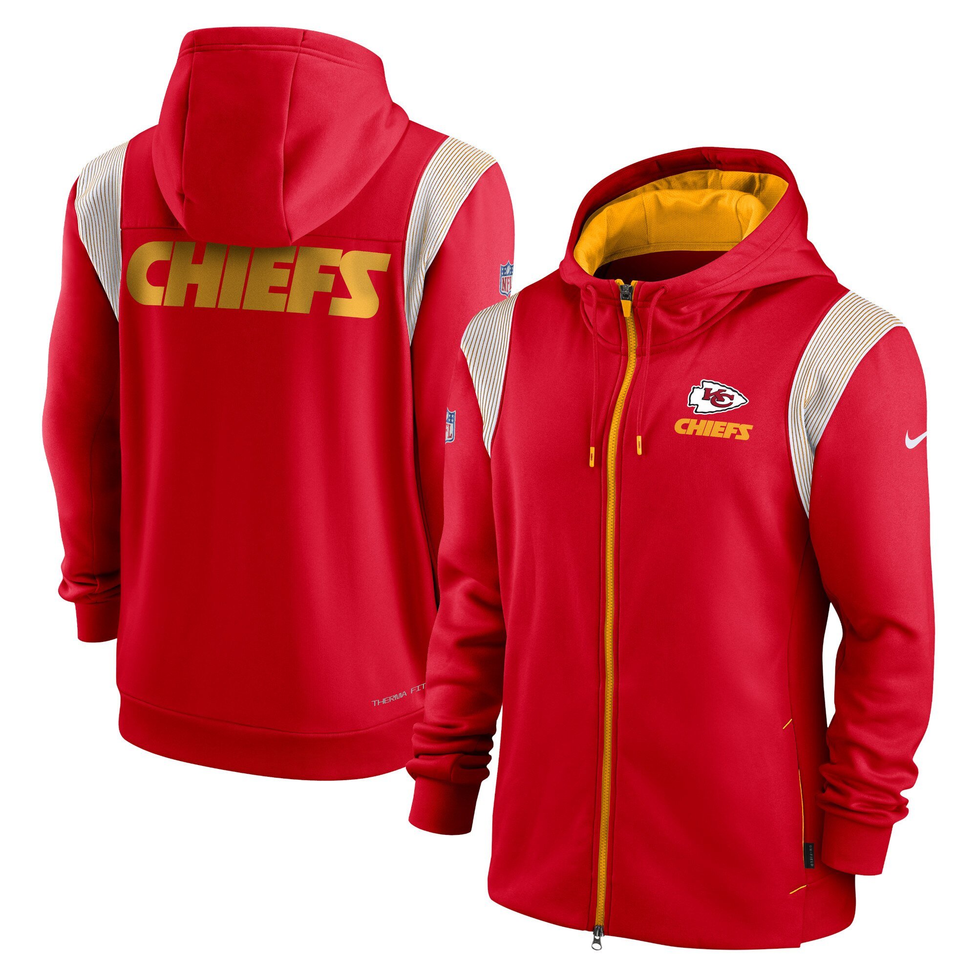 Felpa con zip integrale Nike Thermaflex dei Kansas City Chiefs - Uomo