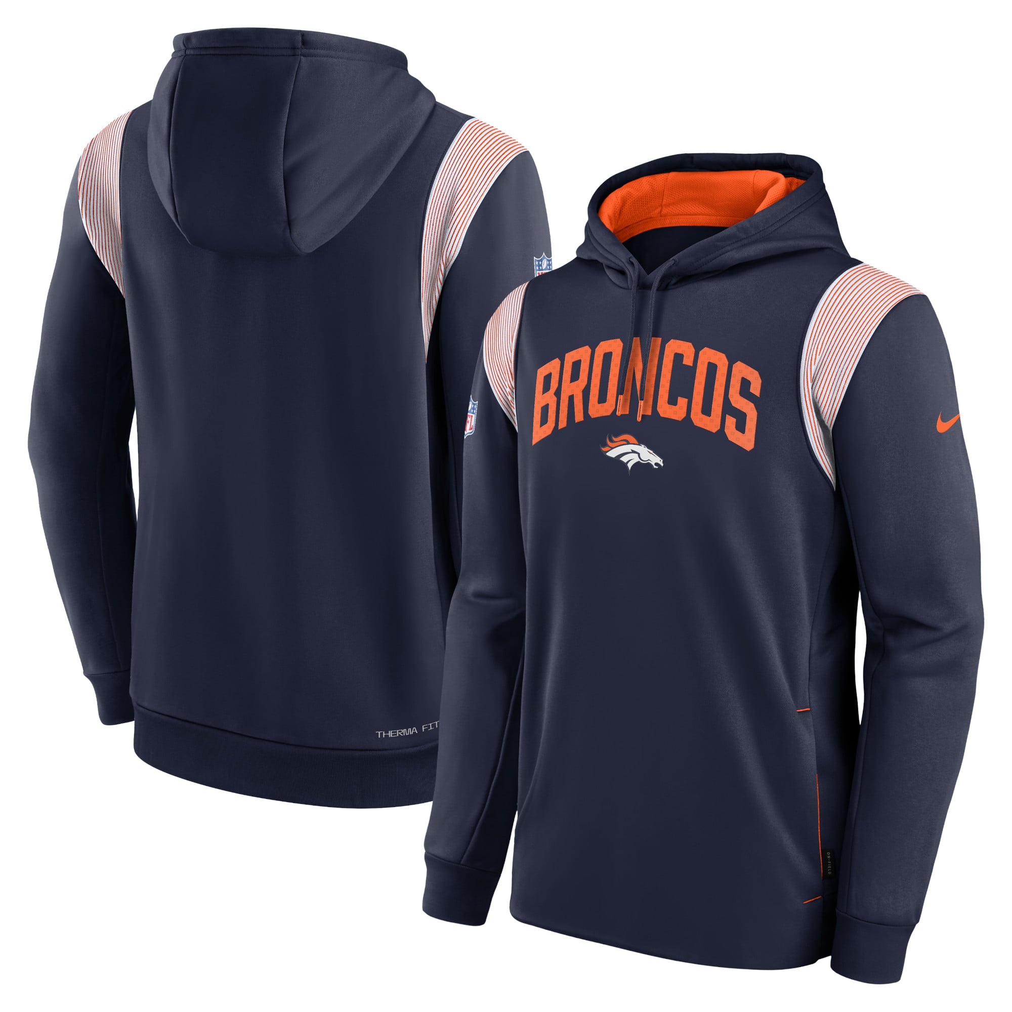Felpa Nike Thermaflex PO dei Denver Broncos - Uomo