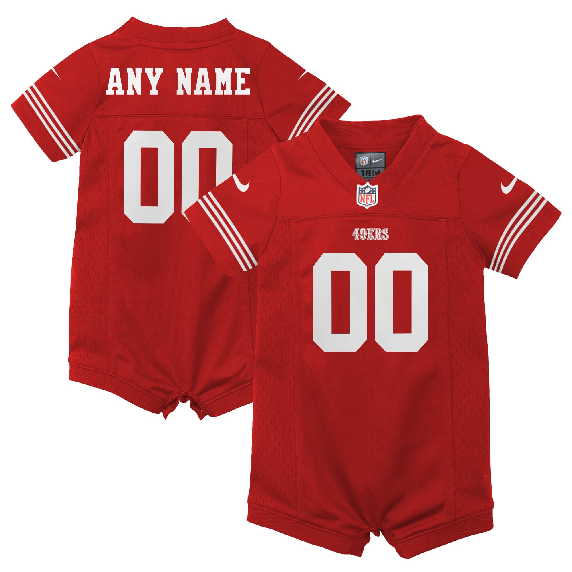 San Francisco 49ers Tuta Nike Home - Personalizzabile - Neonato