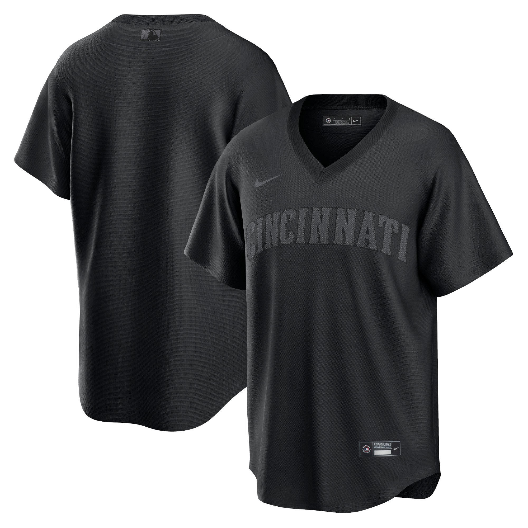 Cincinnati Reds Nike Triple Black Jersey - Mens
