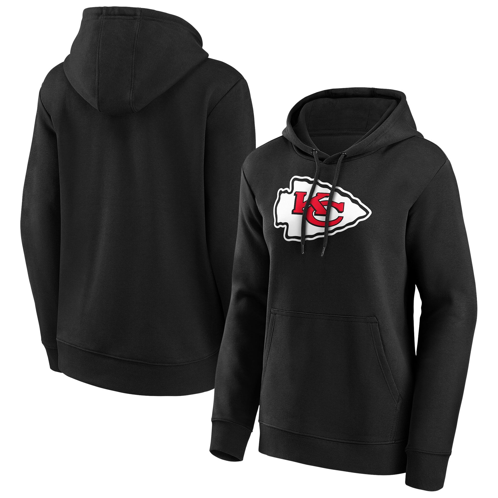 Sudadera con capucha y gráfico del logotipo principal de Kansas City Chiefs - Mujer