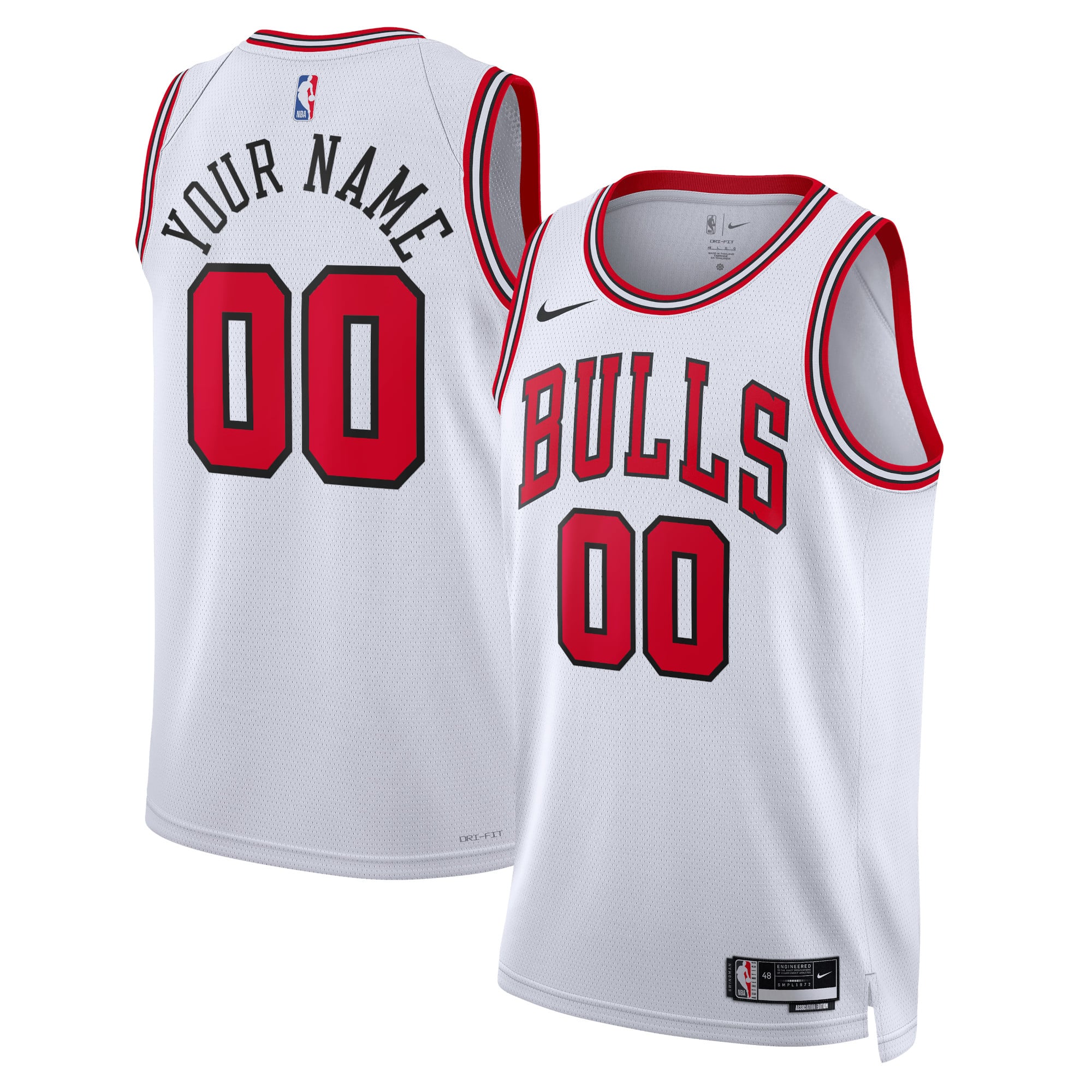 Camiseta Nike Association Swingman de los Chicago Bulls - Personalizada - Unisex