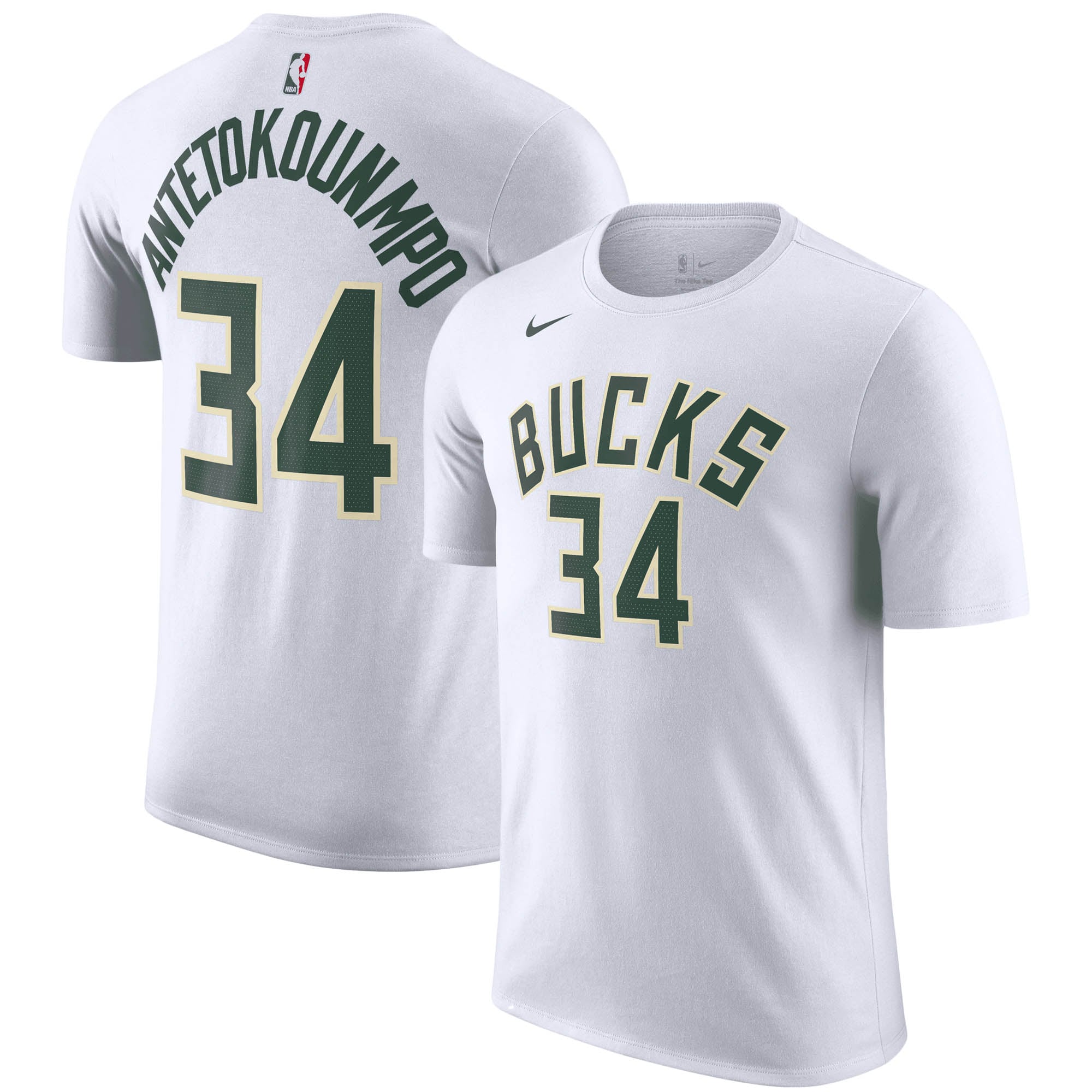 Camiseta Nike Name & Number Association de los Milwaukee Bucks - Giannis Antetokounmpo - Hombres