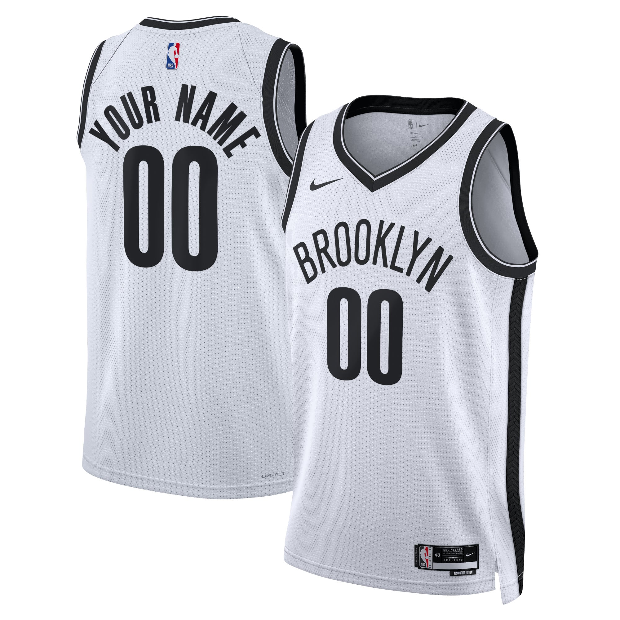 Camiseta Nike Association Swingman de los Brooklyn Nets - Personalizada - Unisex