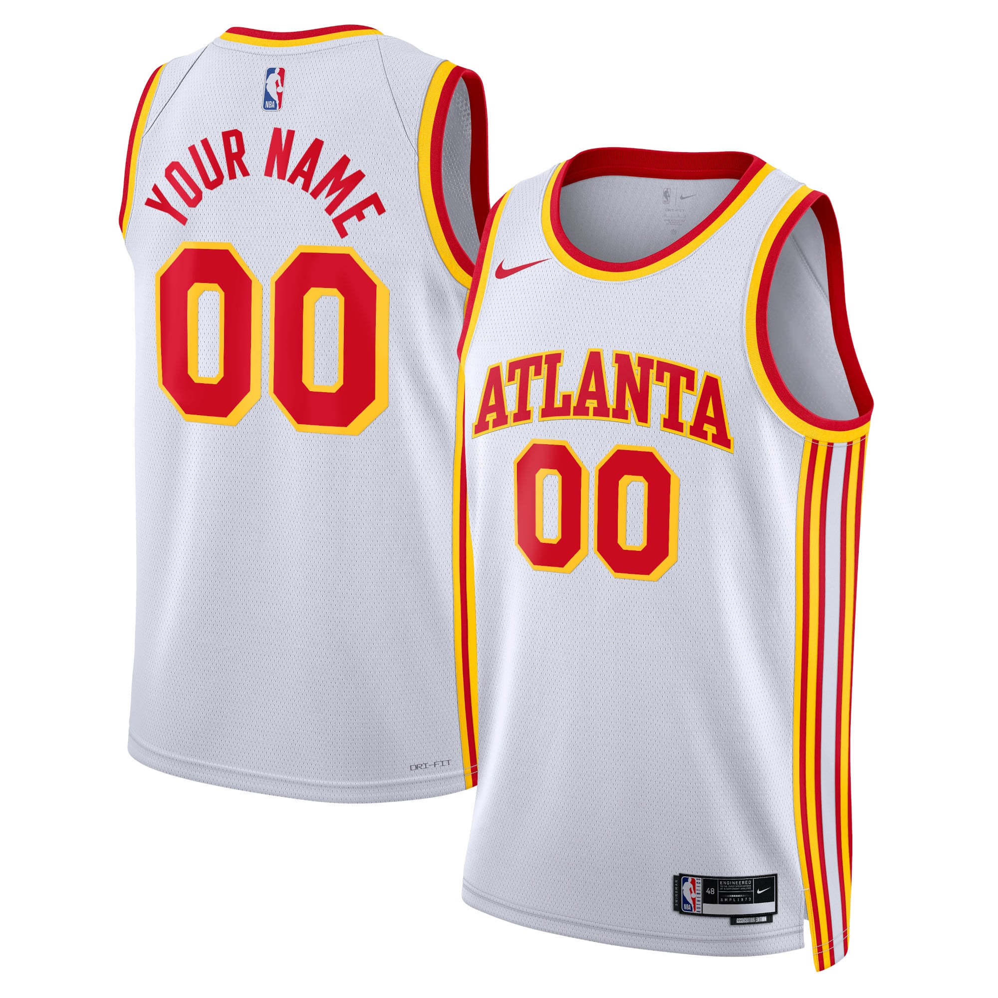 Camiseta Nike Association Swingman de los Atlanta Hawks - Personalizada - Unisex