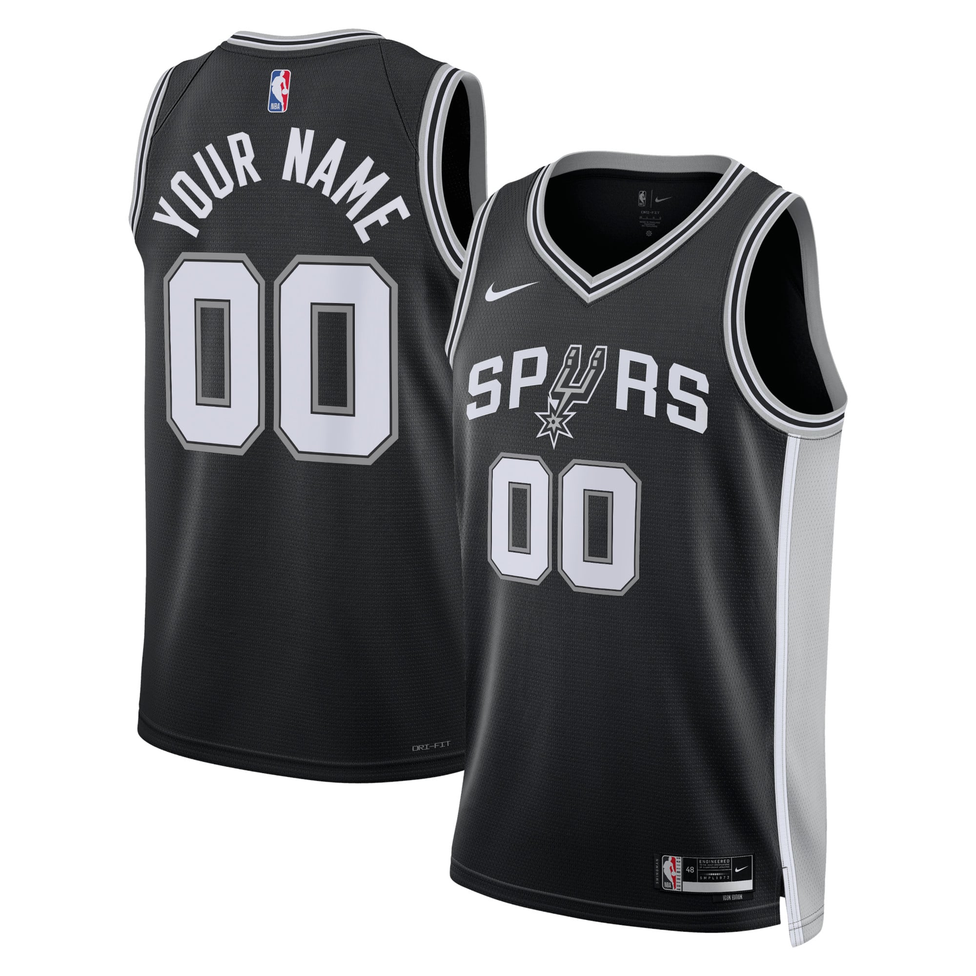 Camiseta Nike Icon Swingman de los San Antonio Spurs - Personalizada - Unisex
