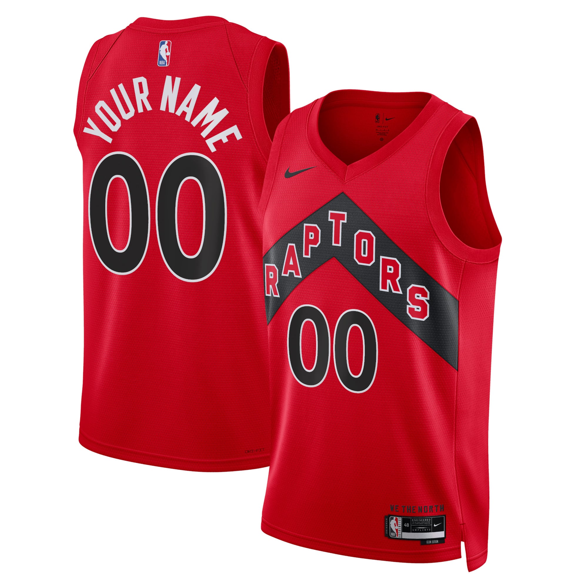 Camiseta Nike Icon Swingman de los Toronto Raptors - Personalizada - Unisex