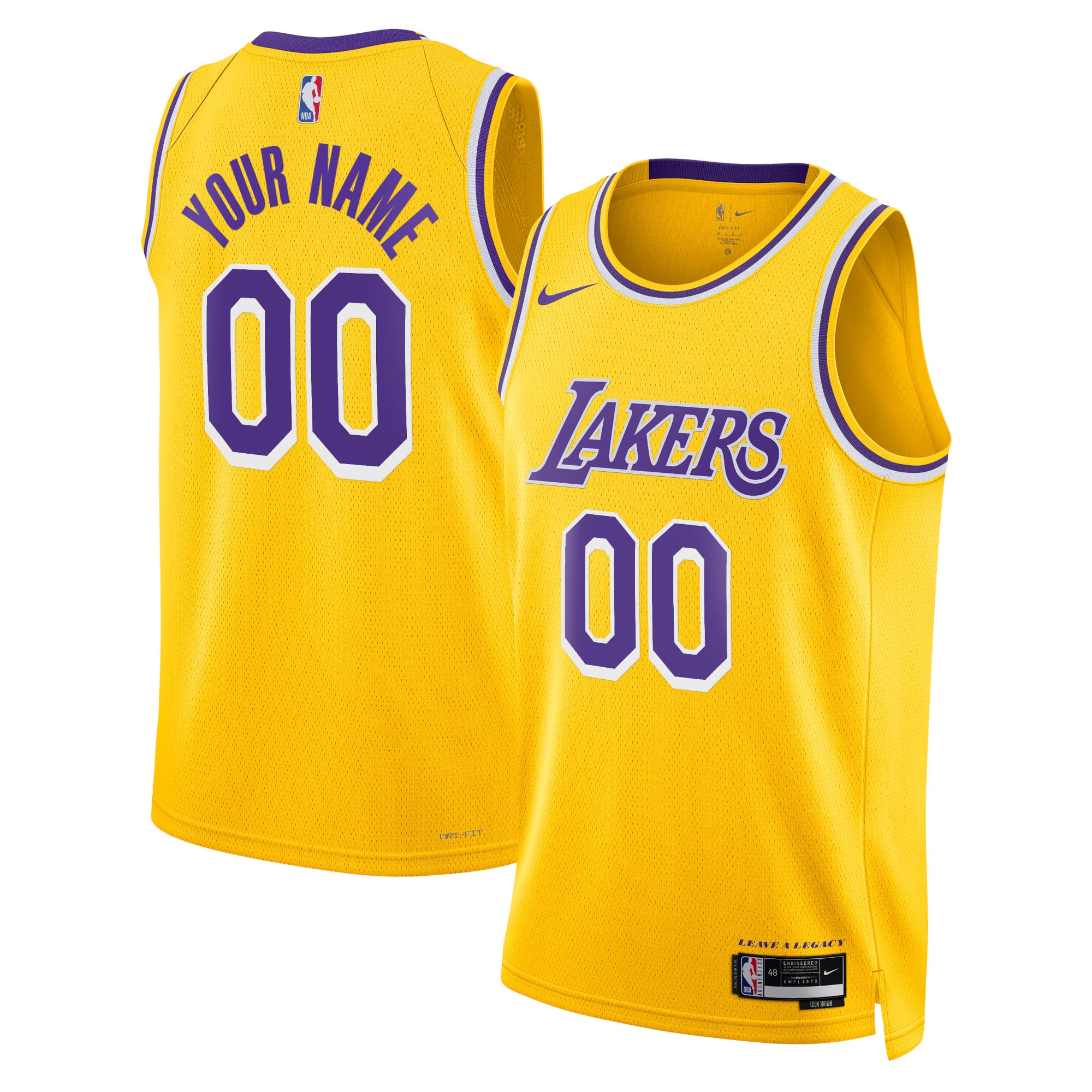 Los Angeles Lakers Nike Icon Swingman Trikot – individuell – Unisex