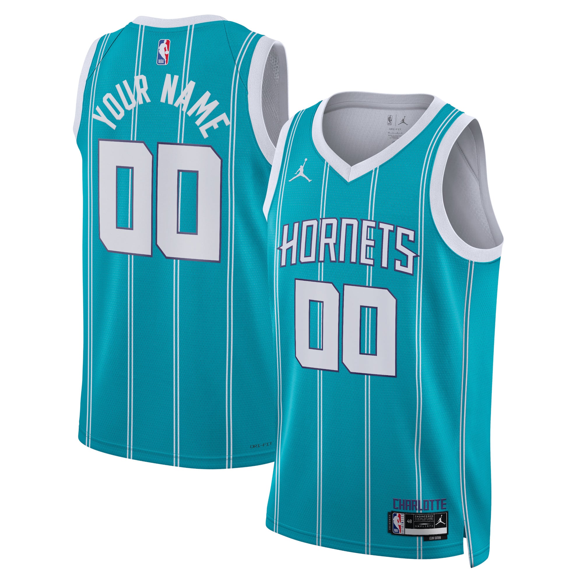 Maillot Charlotte Hornets Jordan Icon Edition Swingman - Personnalisé - Unisexe