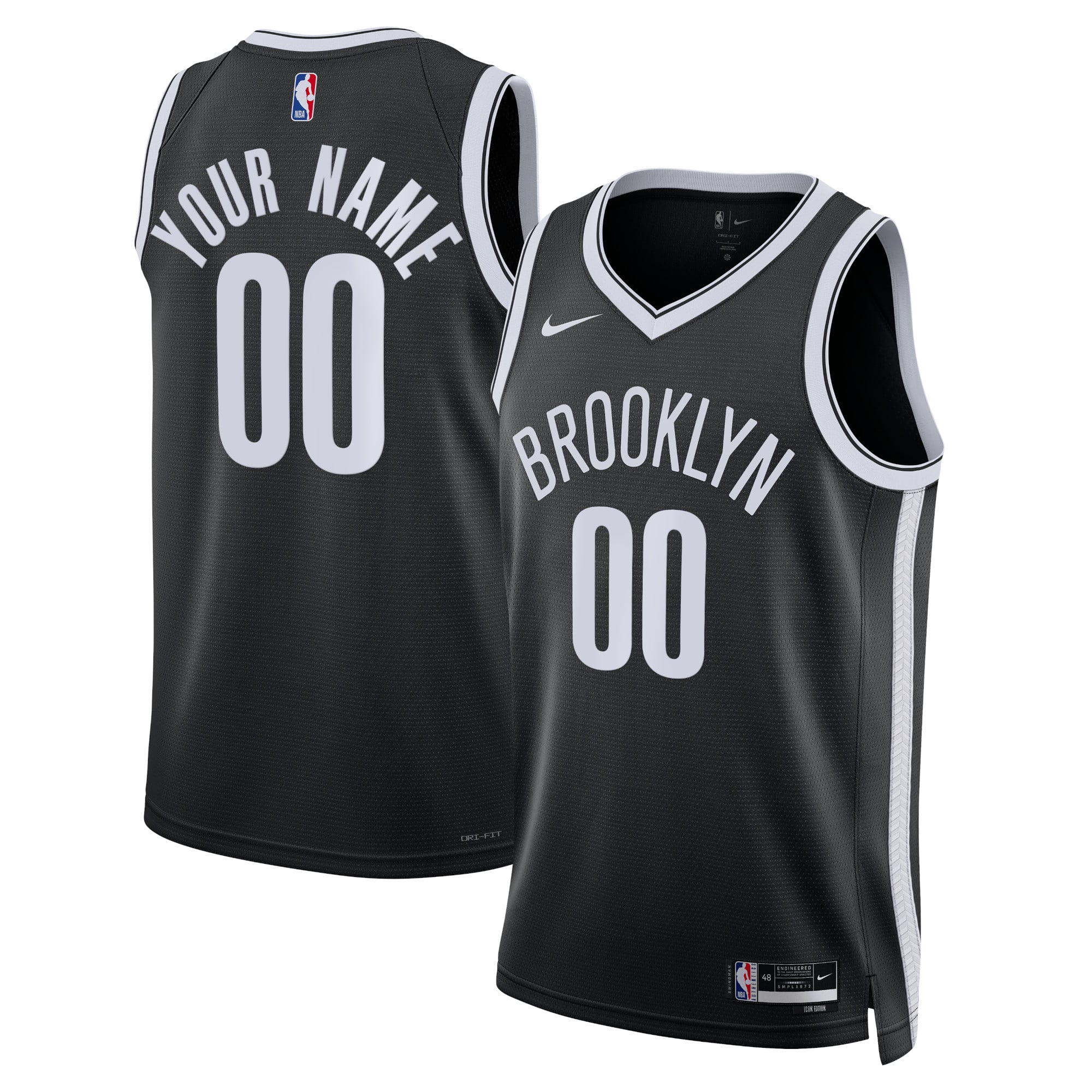 Camiseta Nike Icon Swingman de los Brooklyn Nets - Personalizada - Unisex