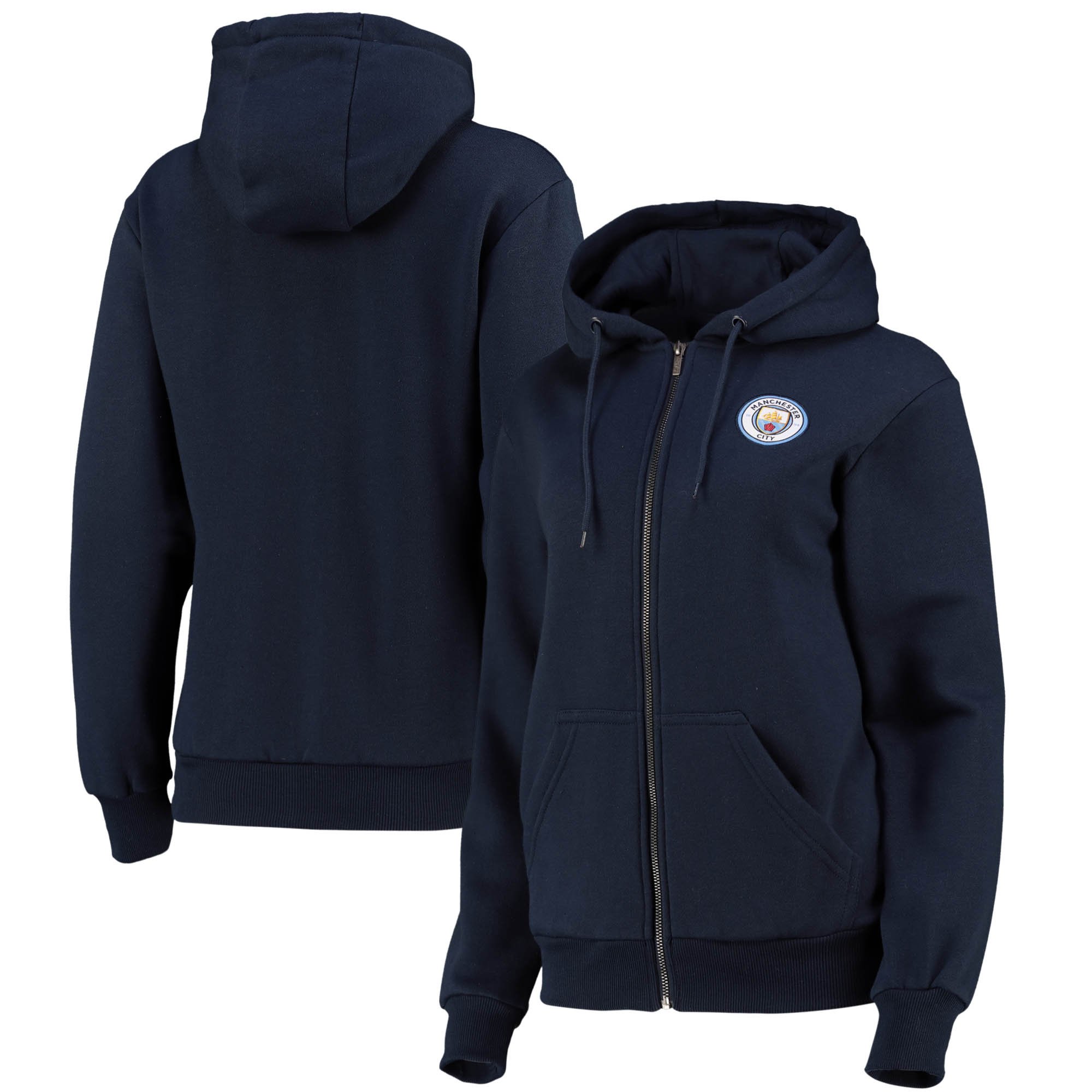 Felpa con cappuccio e zip intera Manchester City - Blu scuro - Donna