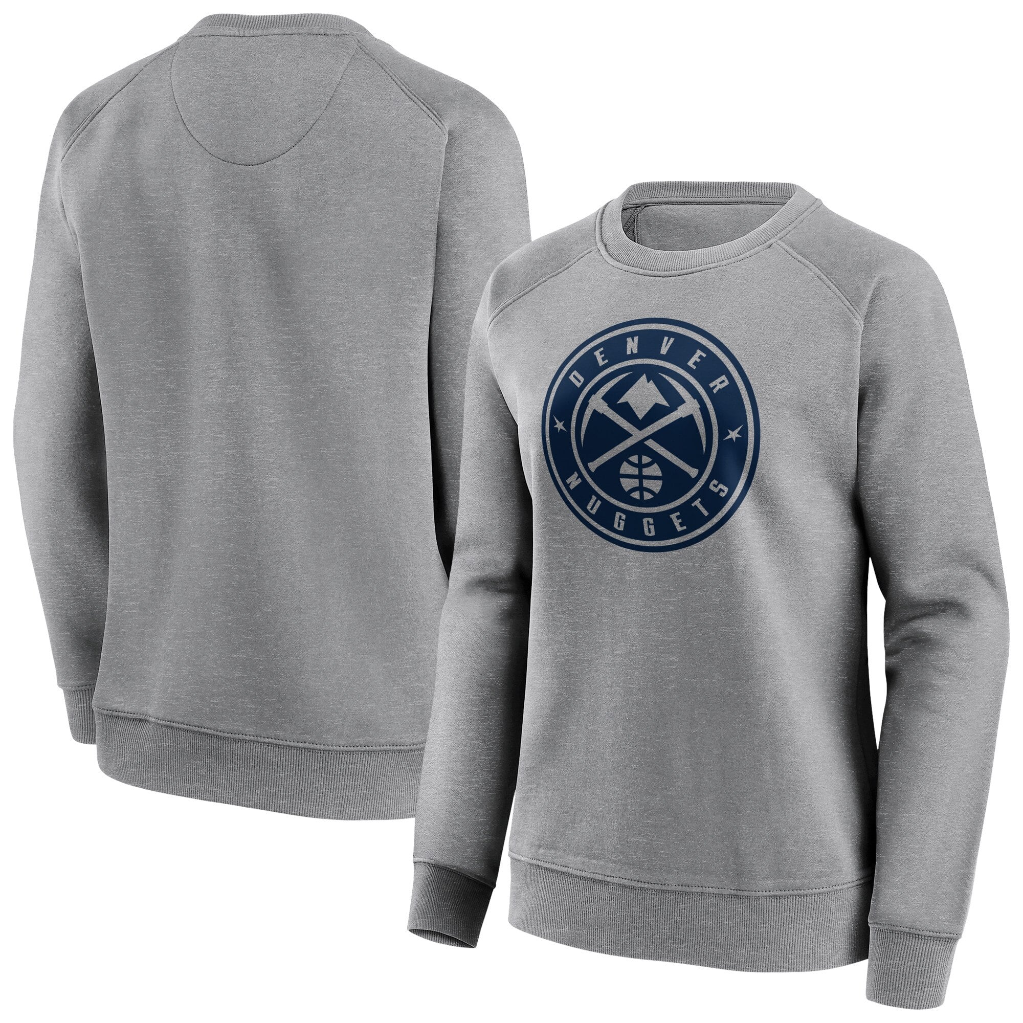 Denver Nuggets Fanatics Branded Iconic Mono Logo Graphic Crew Felpa - Sports Grey - Da donna