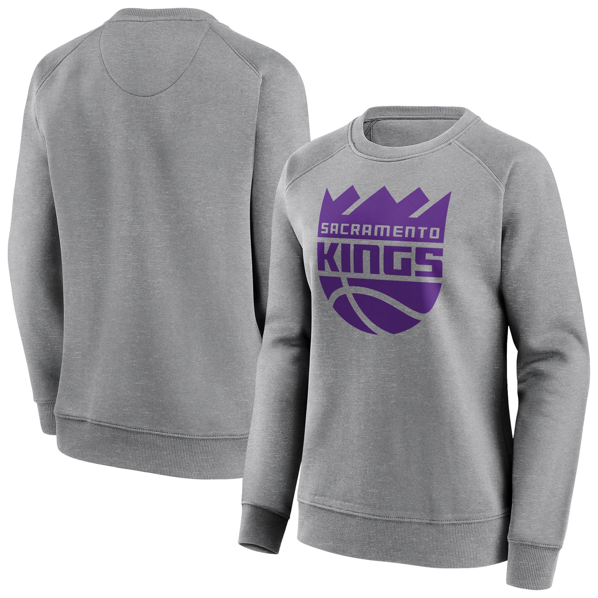 Sacramento Kings Fanatics Branded Iconic Mono Logo Graphic Crew Felpa - Sports Grey - Da donna