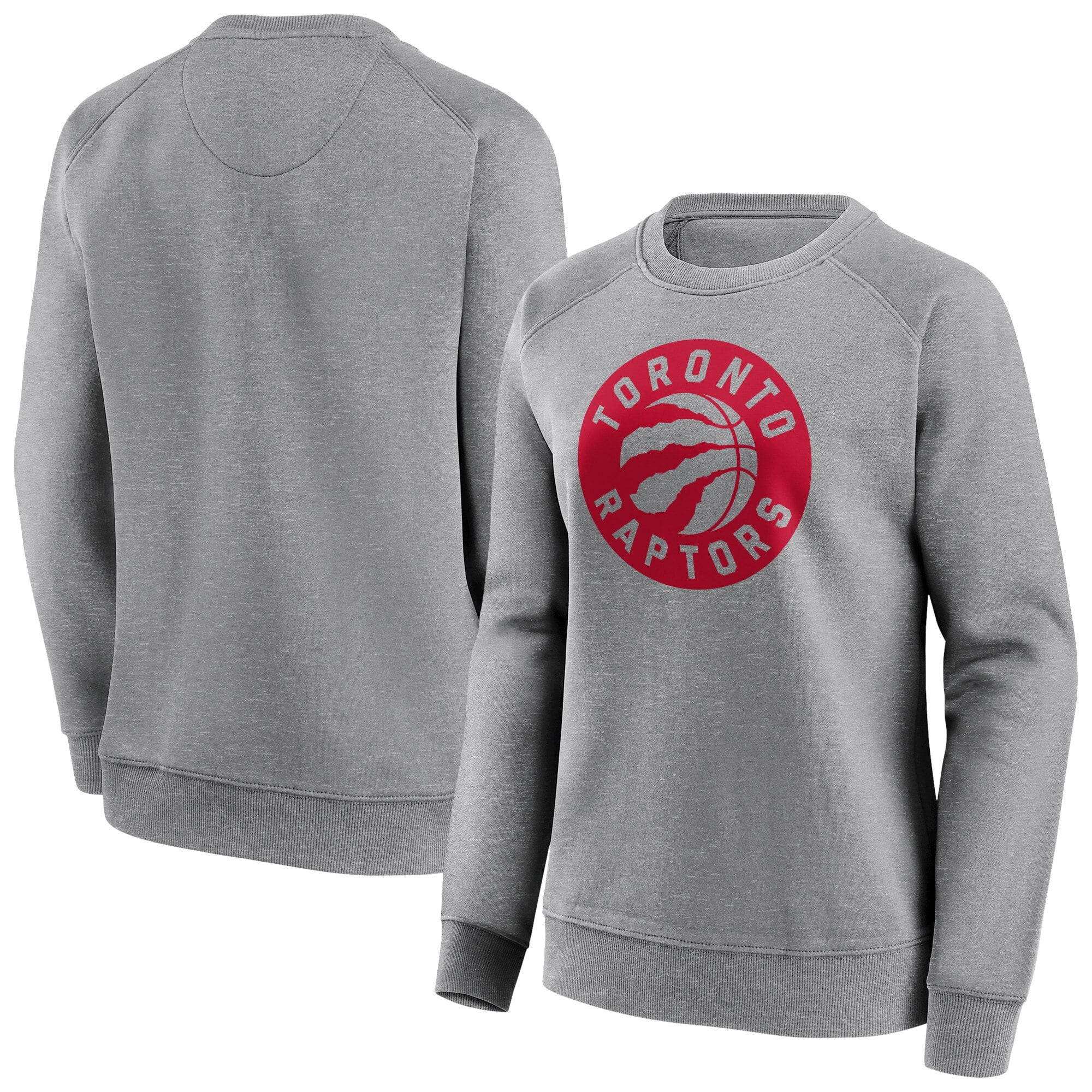 Toronto Raptors Iconic Mono Logo Graphic Crew Sweatshirt - Sports Grey - Womens