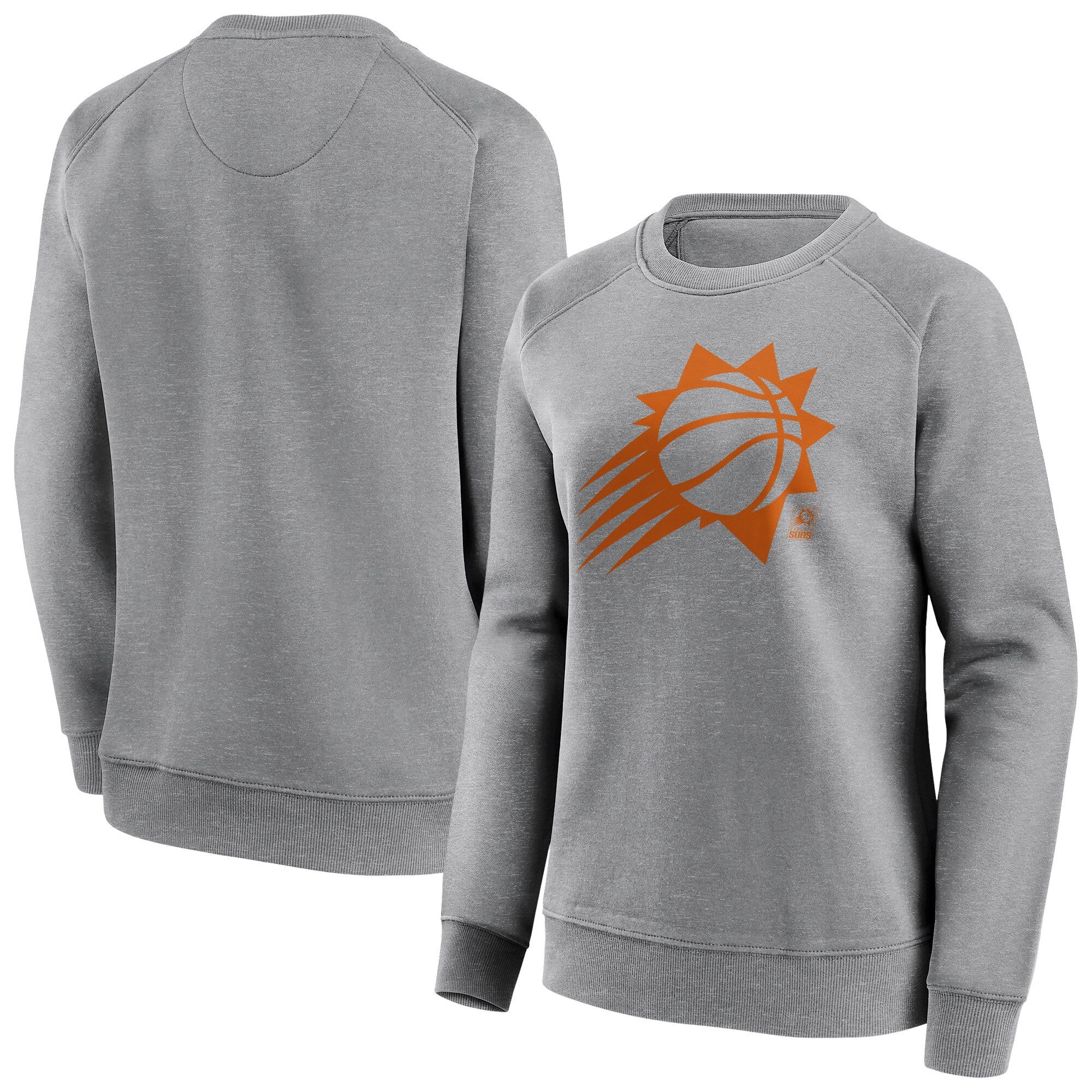 Phoenix Suns Iconic Mono Logo Graphic Crew Sweatshirt – Sports Grey – Womens