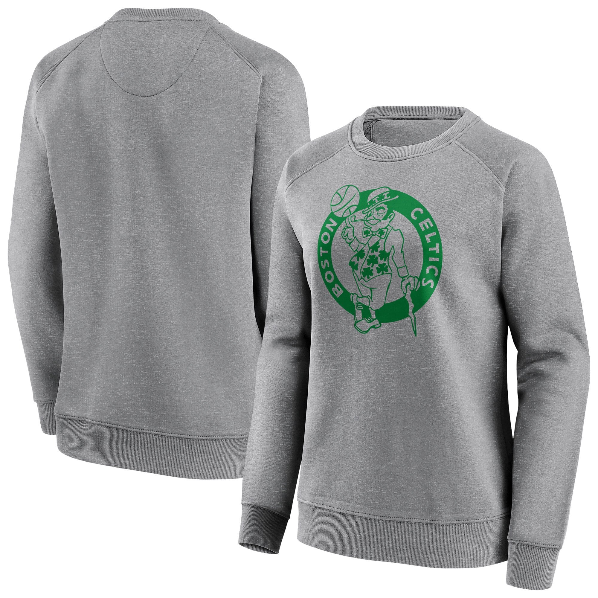 Boston Celtics Iconic Mono Logo Graphic Crew Sweatshirt – Sports Grey – Womens Boston Celtics Iconic Mono Logo Graphic Crew Sweatshirt – Sports Grey – Womens