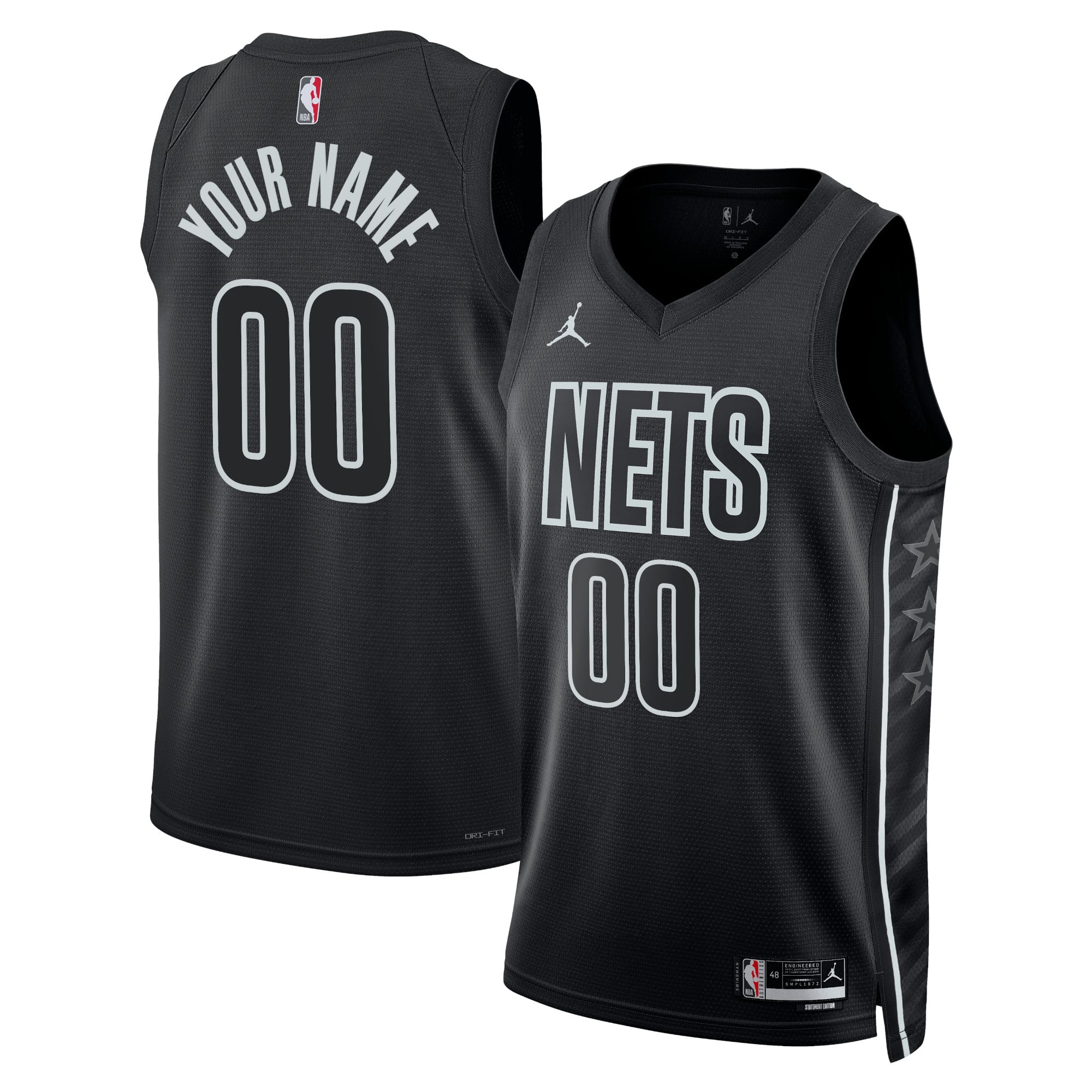 Camiseta Jordan Statement Swingman de los Brooklyn Nets - Personalizada - Unisex
