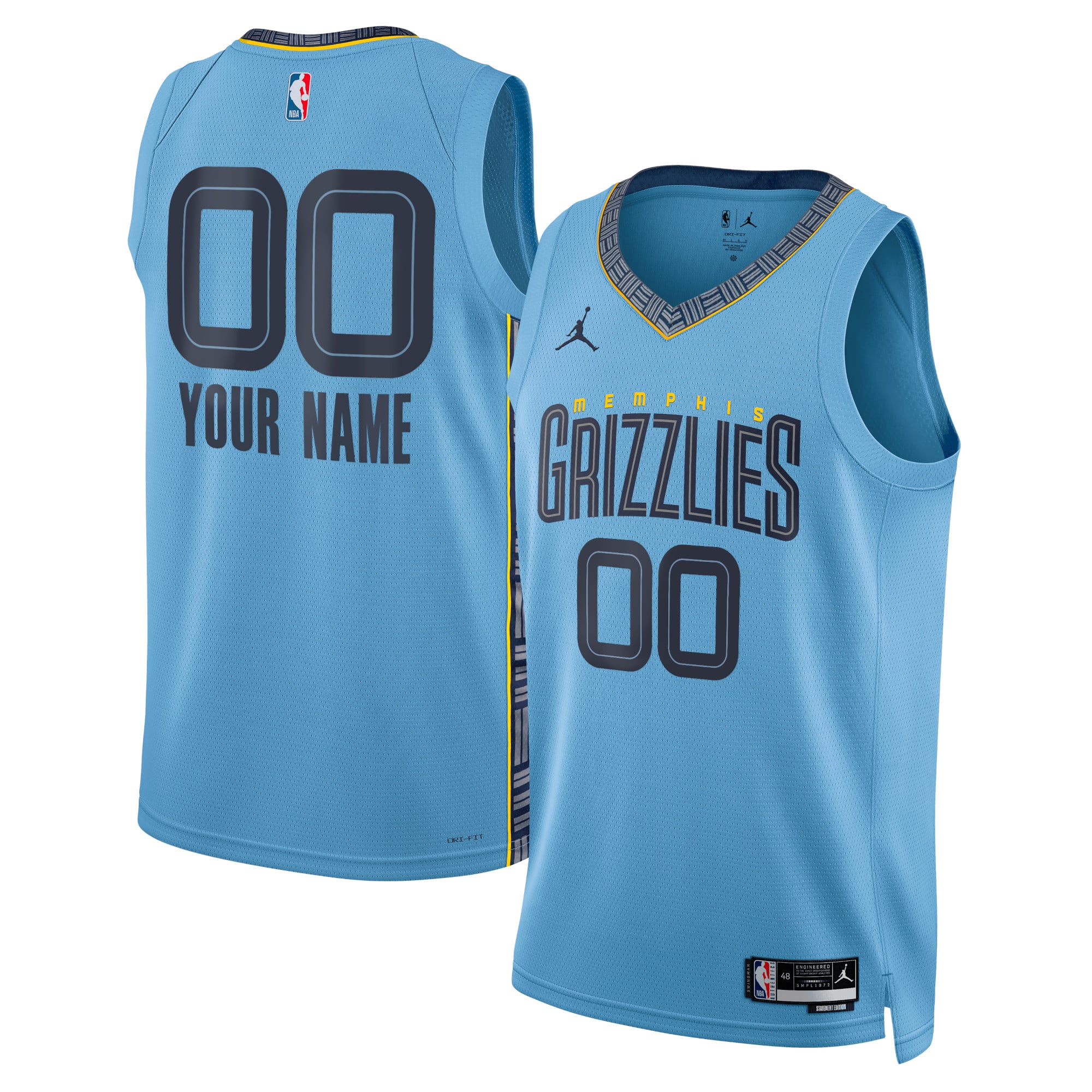 Camiseta Jordan Statement Swingman de Memphis Grizzlies - Personalizada - Unisex