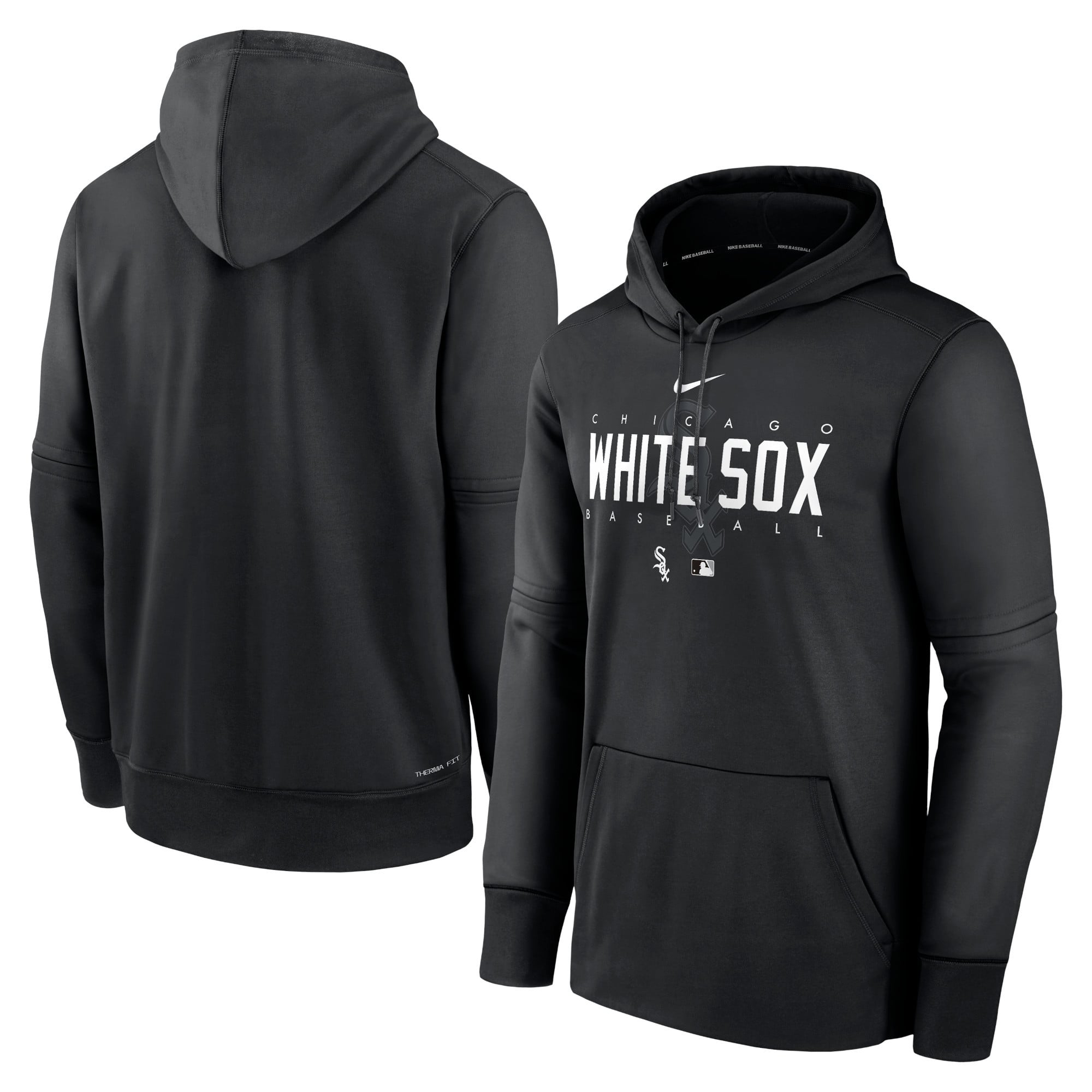 Felpa con cappuccio Therma pre-partita Nike Authentic Collection dei Chicago White Sox - Uomo