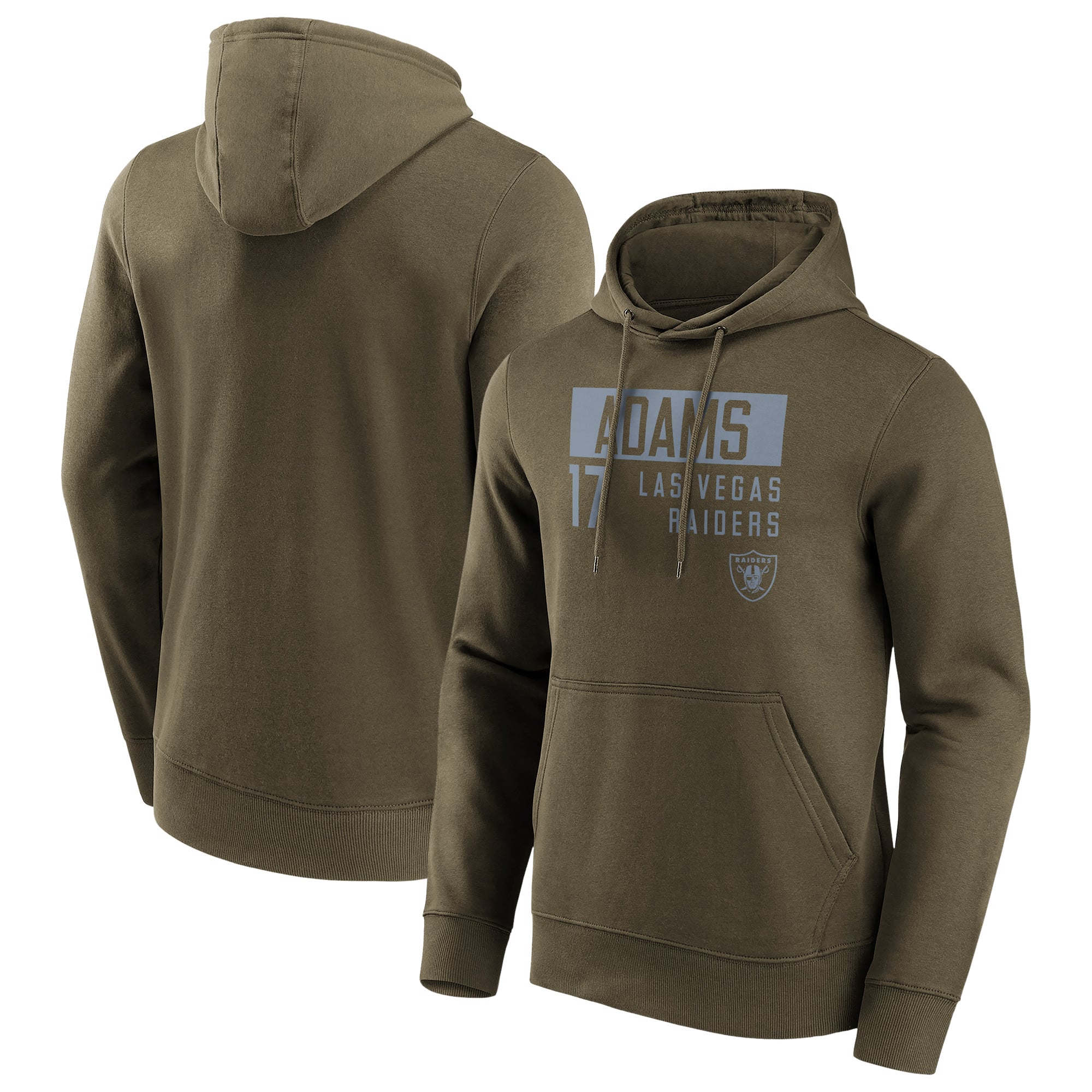Felpa con cappuccio con nome e numero alla moda di Las Vegas Raiders - Davante Adams - Uomo