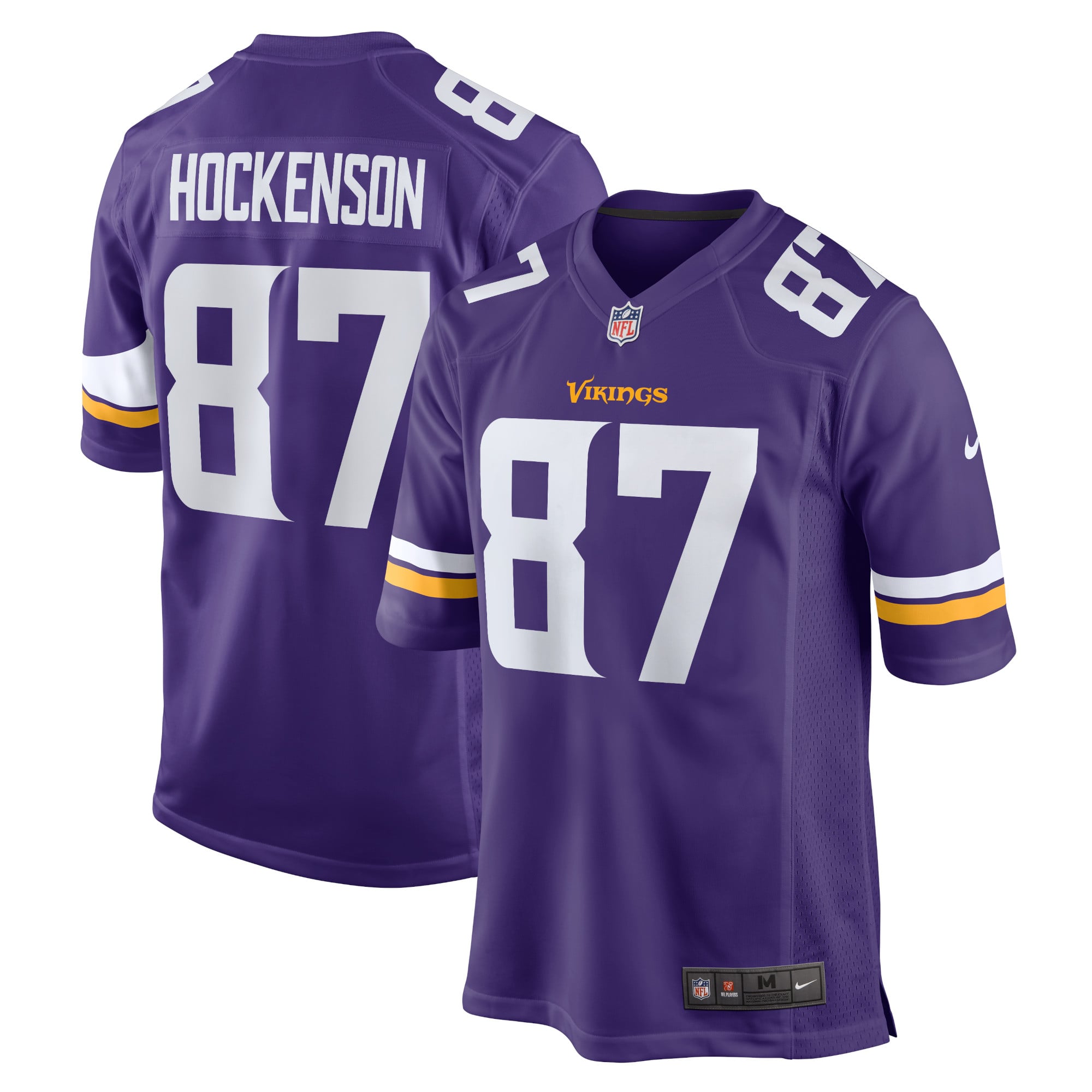 Camiseta Nike Game de la 1ª equipación del Minnesota Vikings - Púrpura - T.J. Hockenson - Hombre