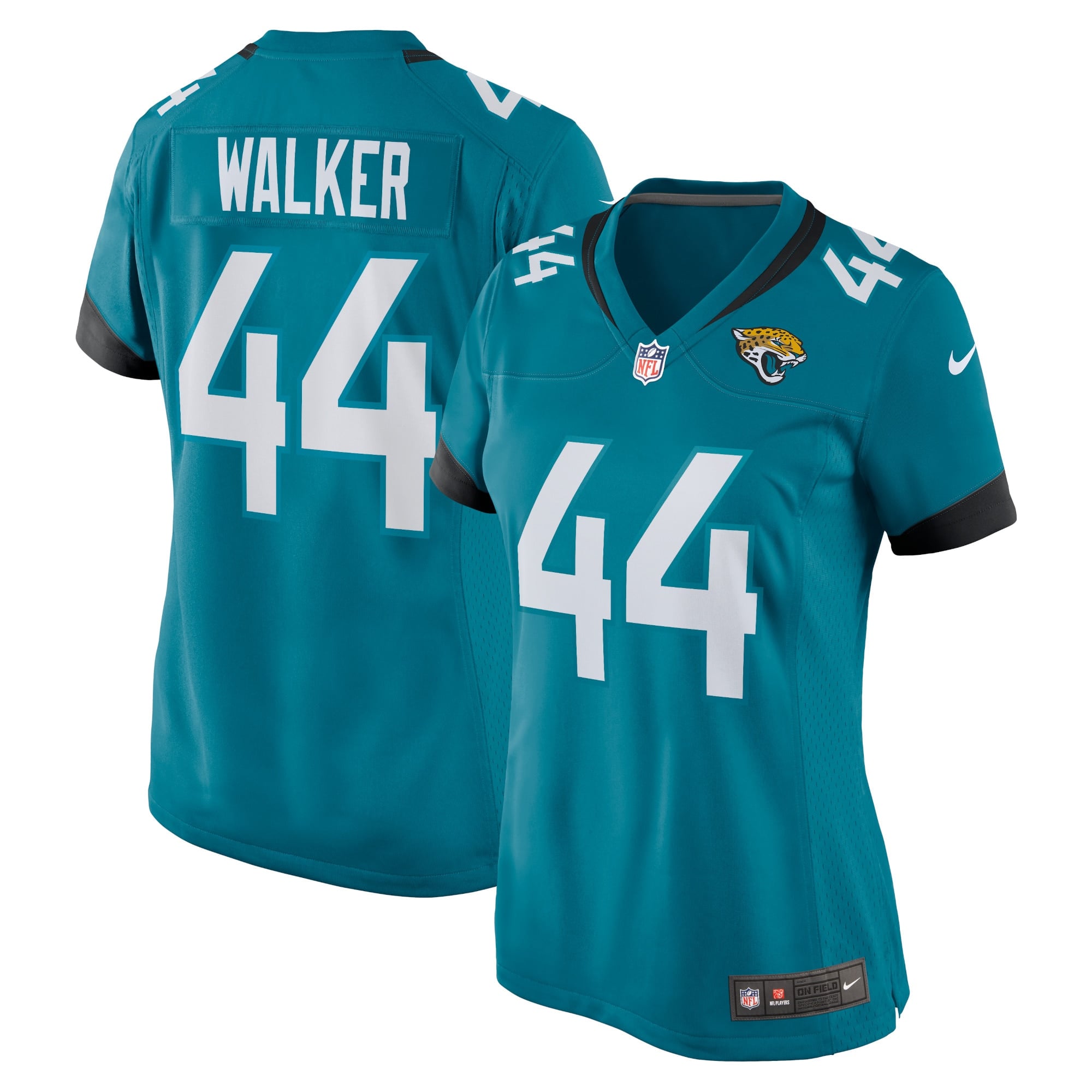 Camiseta Nike Game de la 1ª equipación del Jacksonville Jaguars - Verde azulado - Travon Walker - Mujer