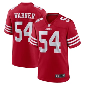 San Francisco 49ers Nike Game Home Jersey - Scarlet - Fred Warner - Mens