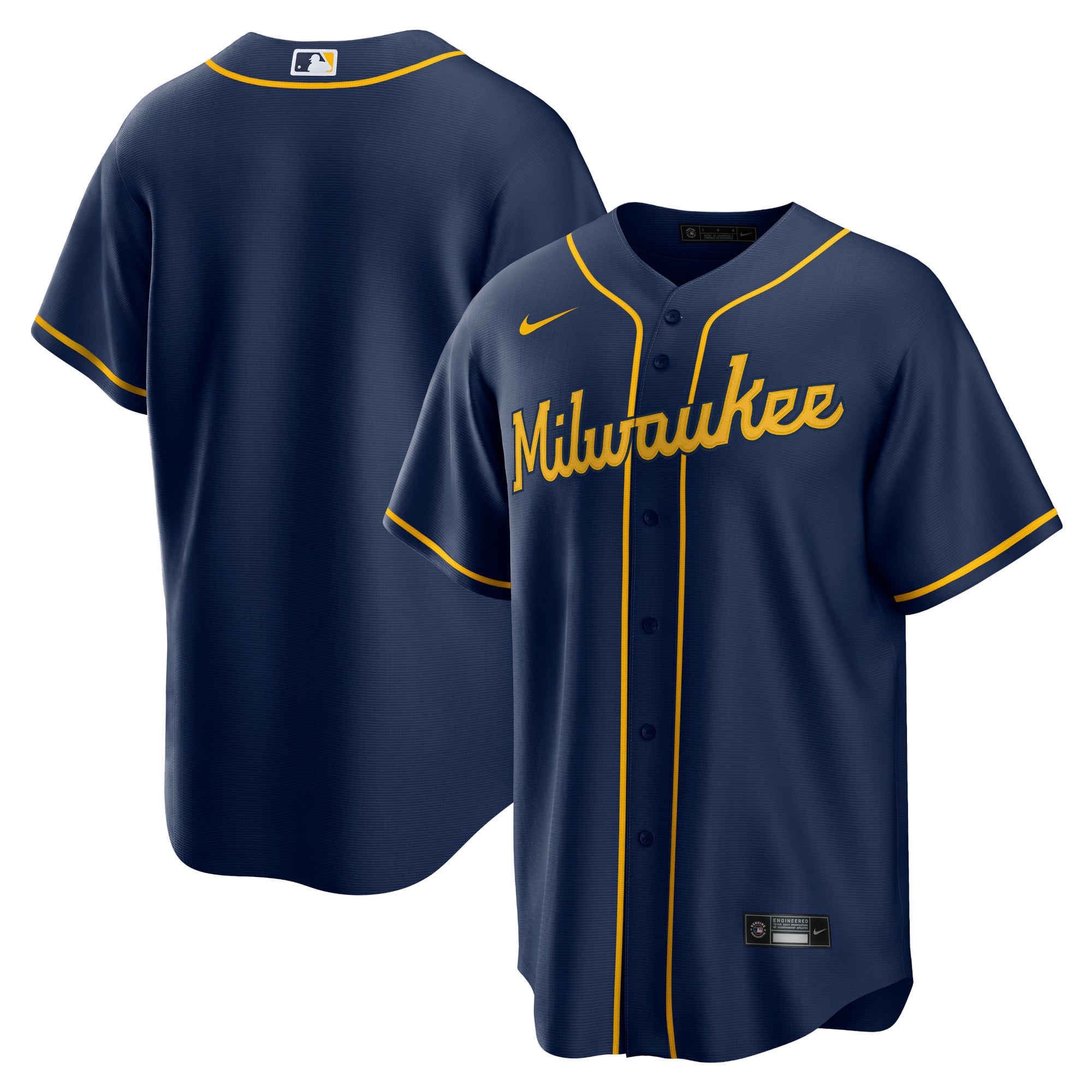 Milwaukee Brewers Nike Official Replica Alternate Road Jersey – Mens Milwaukee Brewers Nike Official Replica Alternate Road Jersey – Mens
