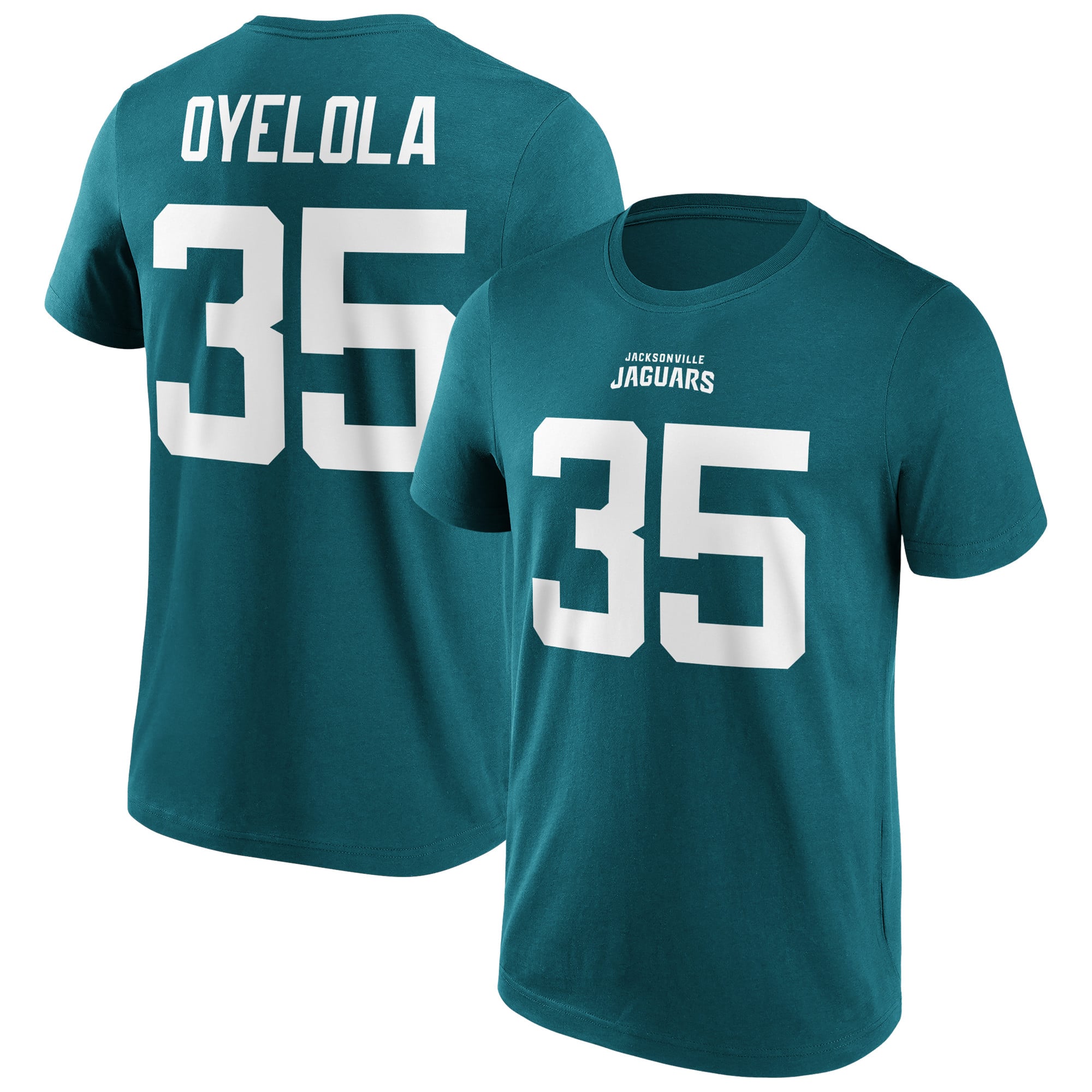 T-shirt grafica con nome e numero dei Jacksonville Jaguars - Oyelola 35 - Uomo
