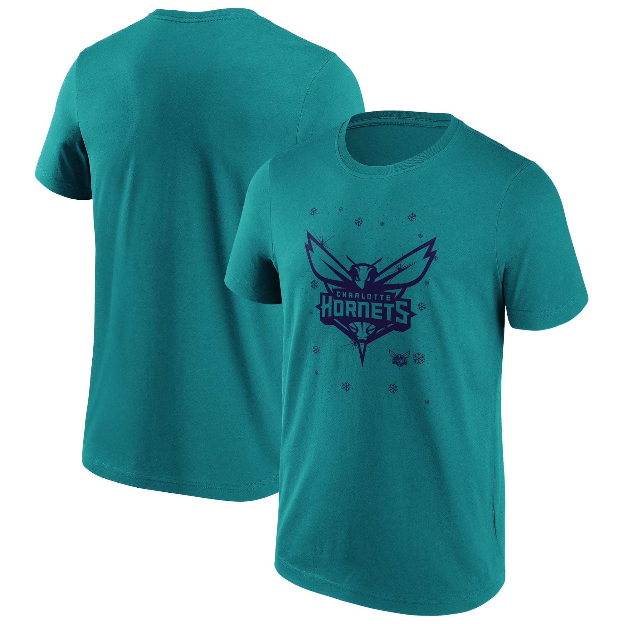 Camiseta con gráfico navideño brillante de Charlotte Hornets - Hombre