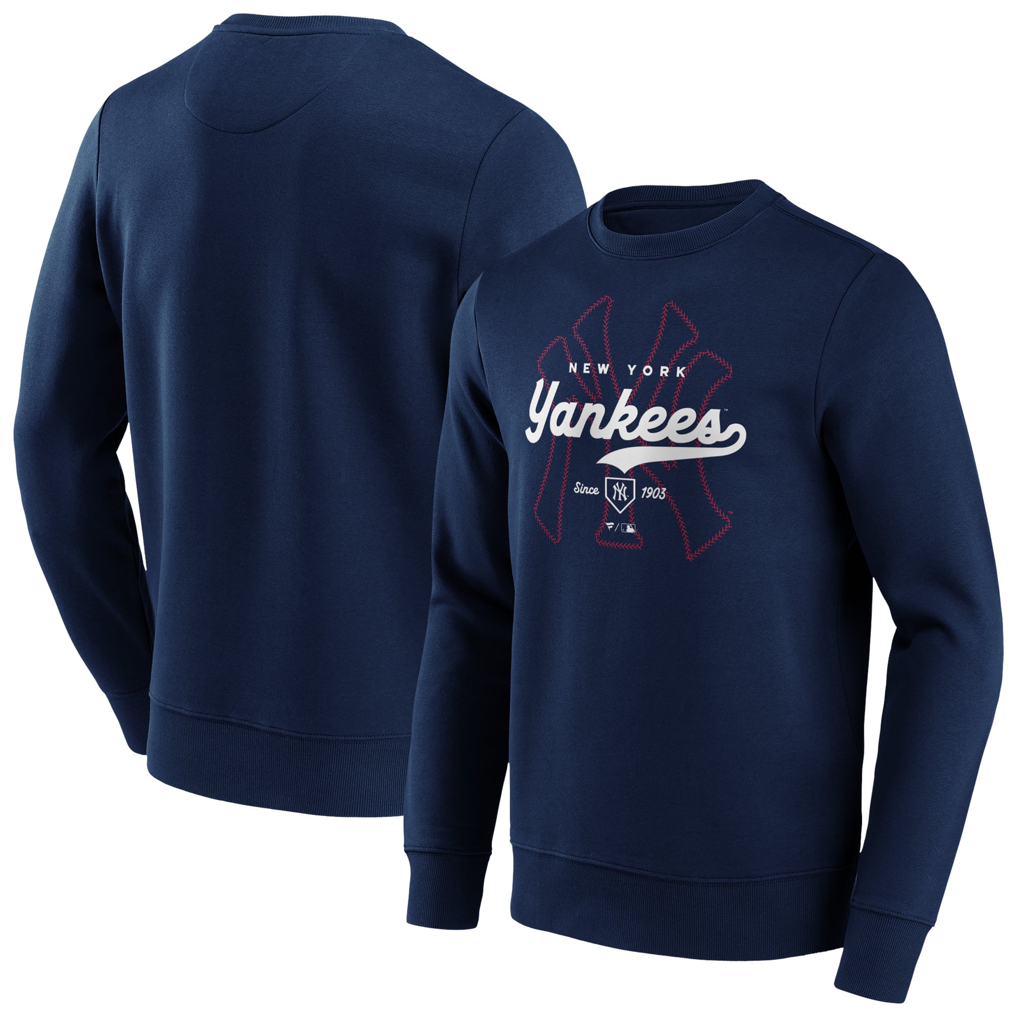 Felpa girocollo con grafica New York Yankees Legacy Stitch - Uomo