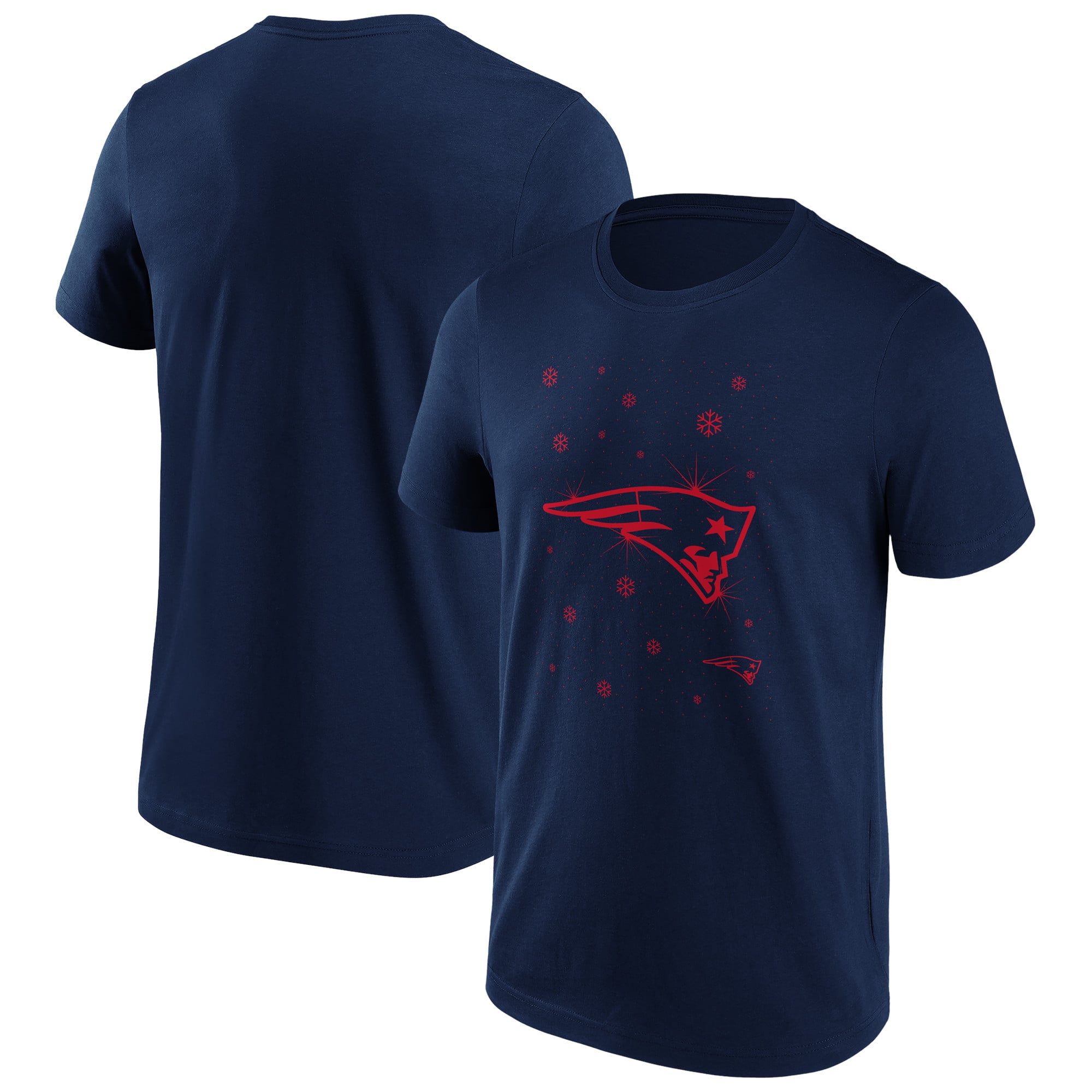 New England Patriots Sparkle Christmas Graphic T-Shirt – Mens