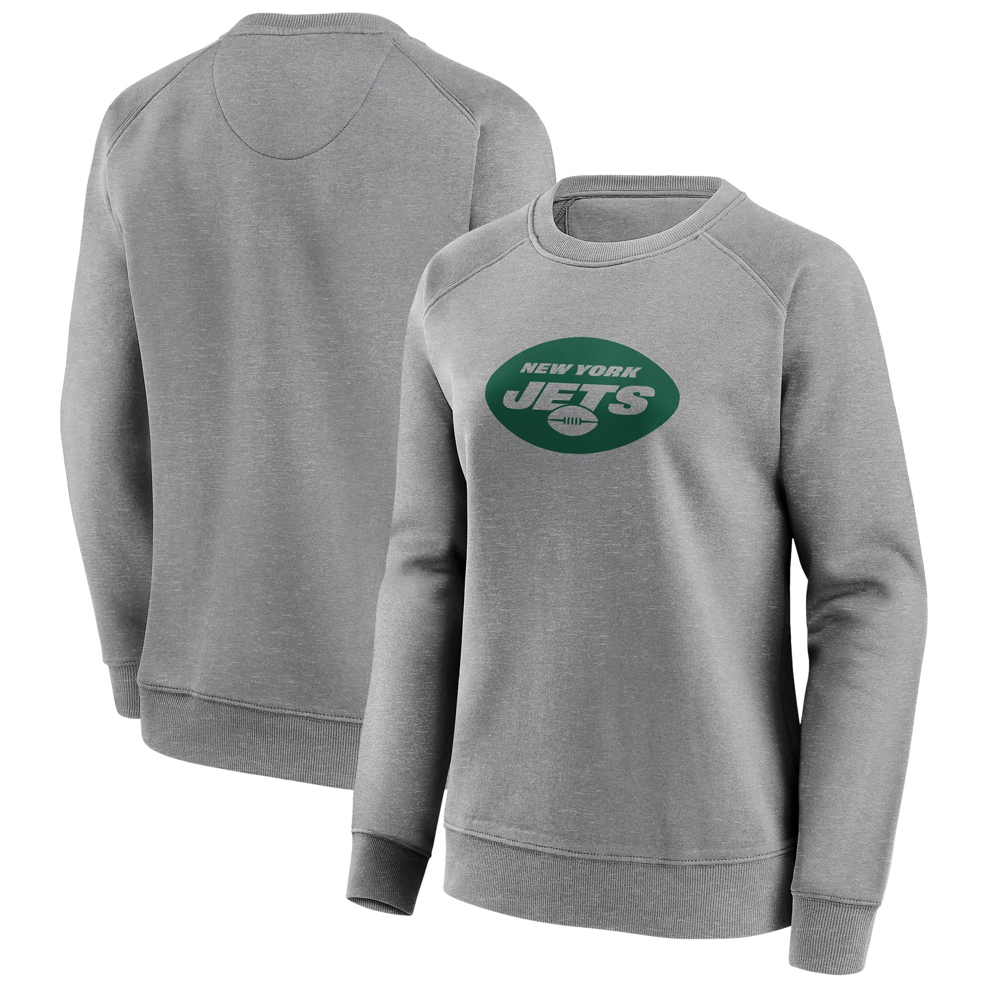 Sweat ras du cou graphique à logo monochrome des Jets de New York - Femme
