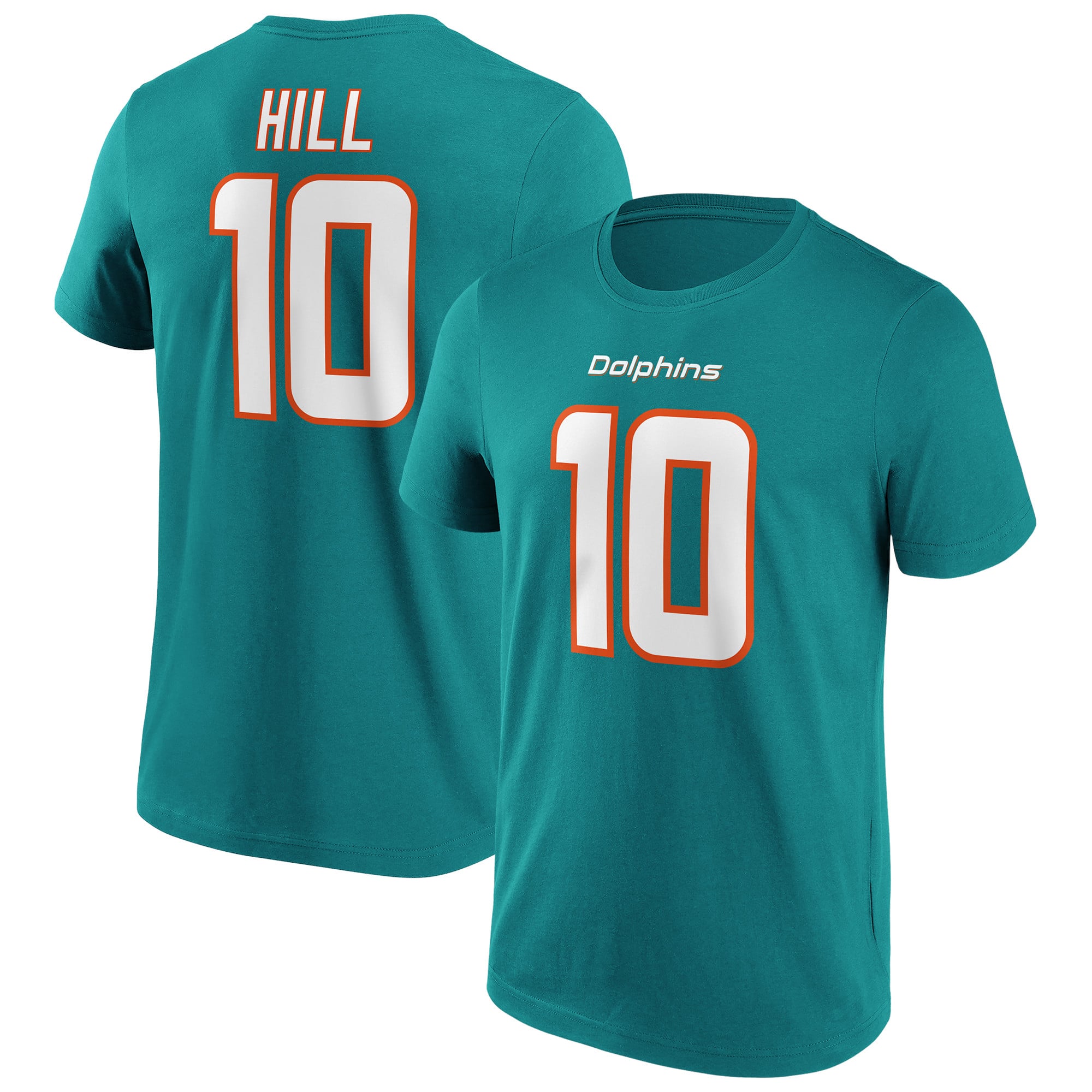 T-shirt grafica con nome e numero dei Miami Dolphins - Tyreek Hill 10 - Uomo