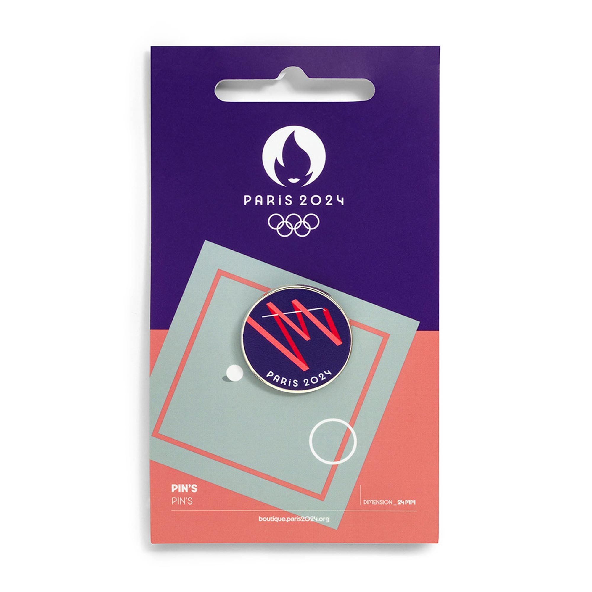 Distintivo di pin di ginnastica delle Olimpiadi di Parigi 2024
