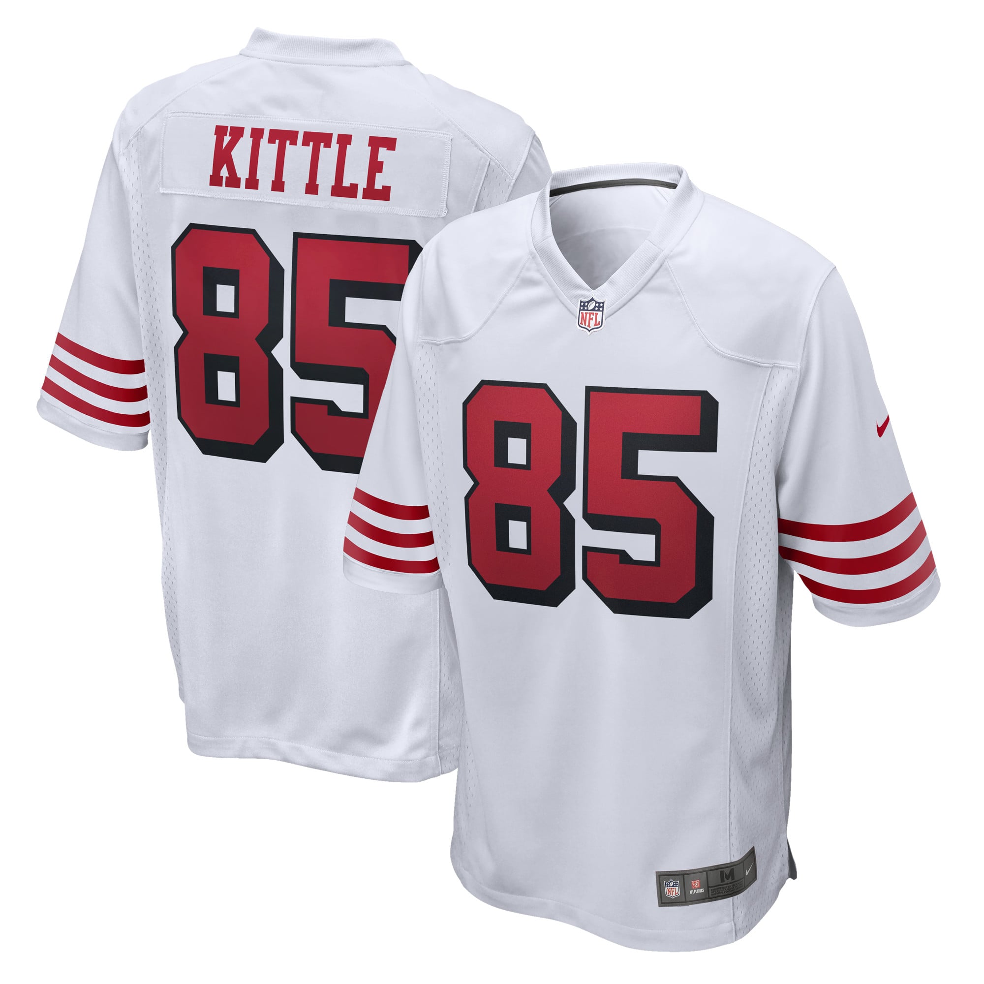 Maillot Secondaire Alternate San Francisco 49ers Nike Game - Blanc - George Kittle - Homme: retailer-supplied image