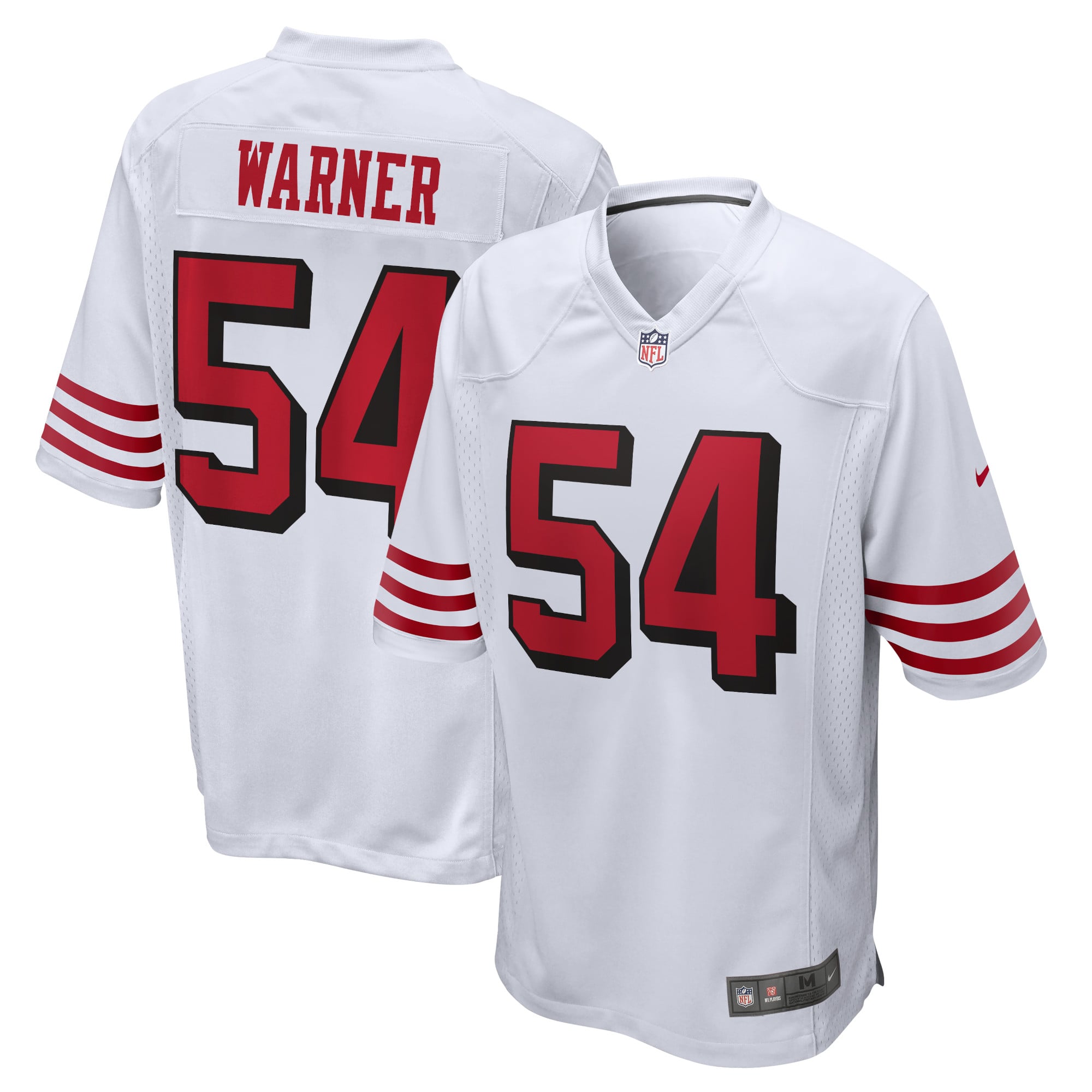 Maillot Secondaire Alternate San Francisco 49ers Nike Game - Blanc - Fred Warner - Homme: retailer-supplied image