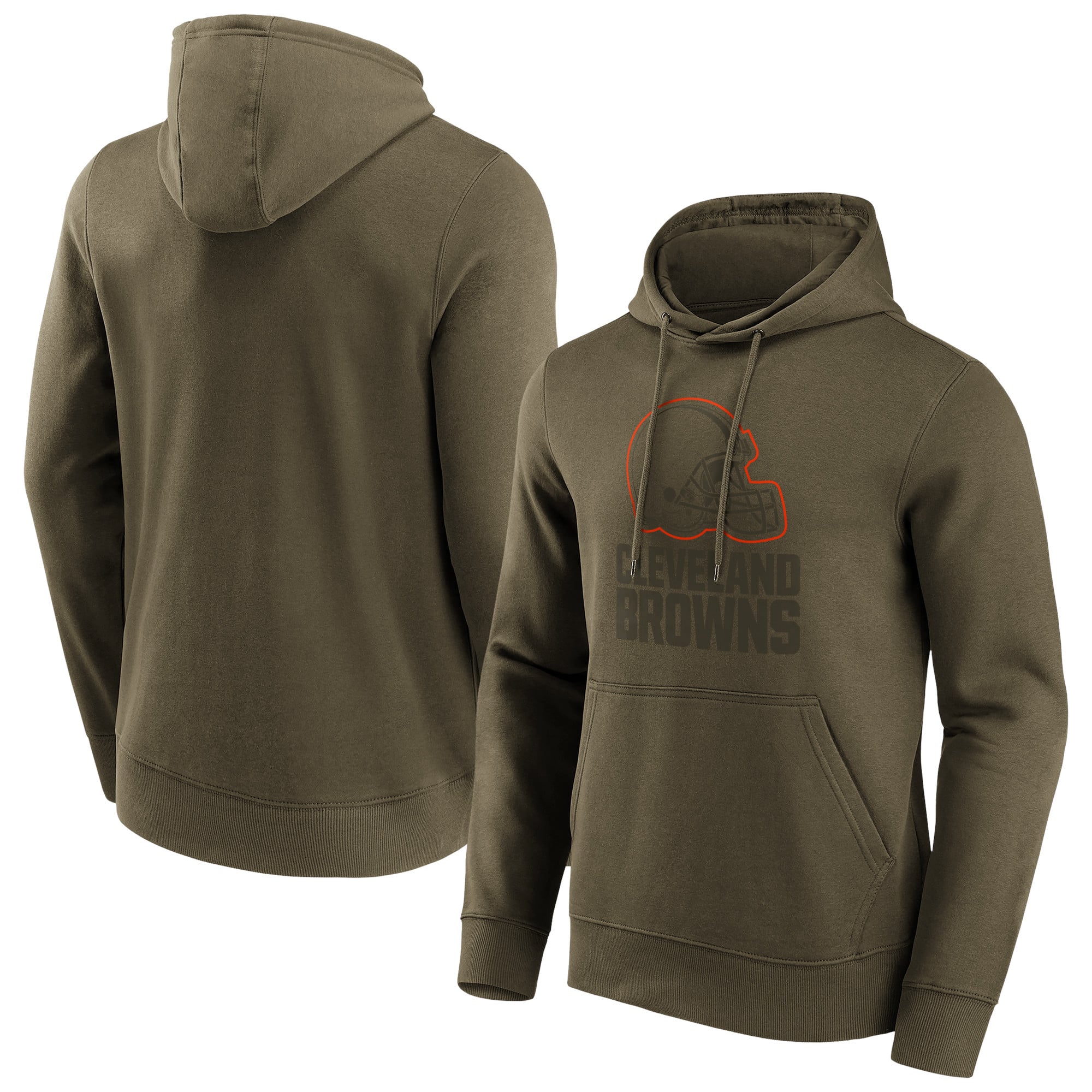 Felpa con cappuccio grafica pop color kaki dei Cleveland Browns - Uomo