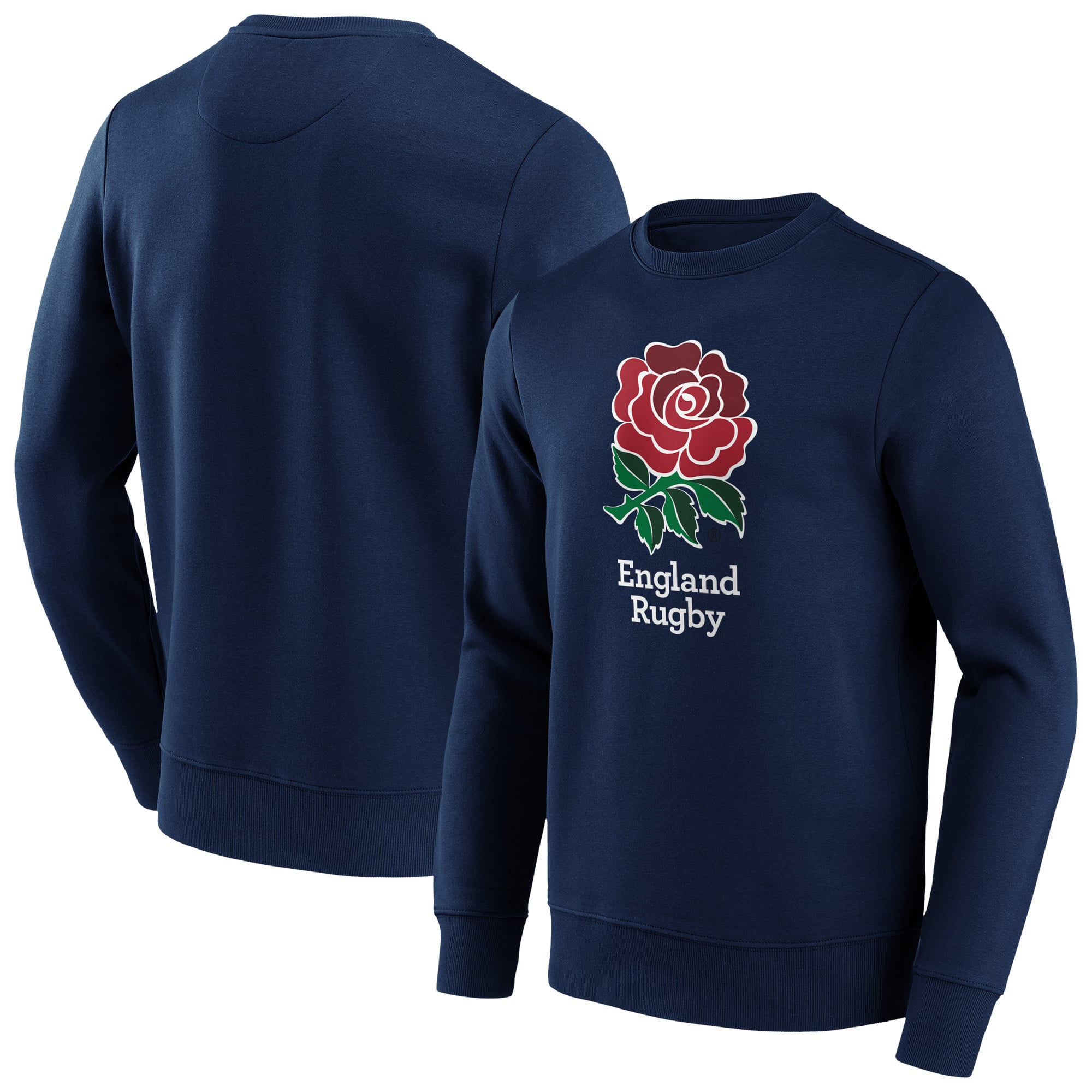 England Rugby Primary Logo Graphic Crew Sweatshirt - Navy: retailer-supplied image